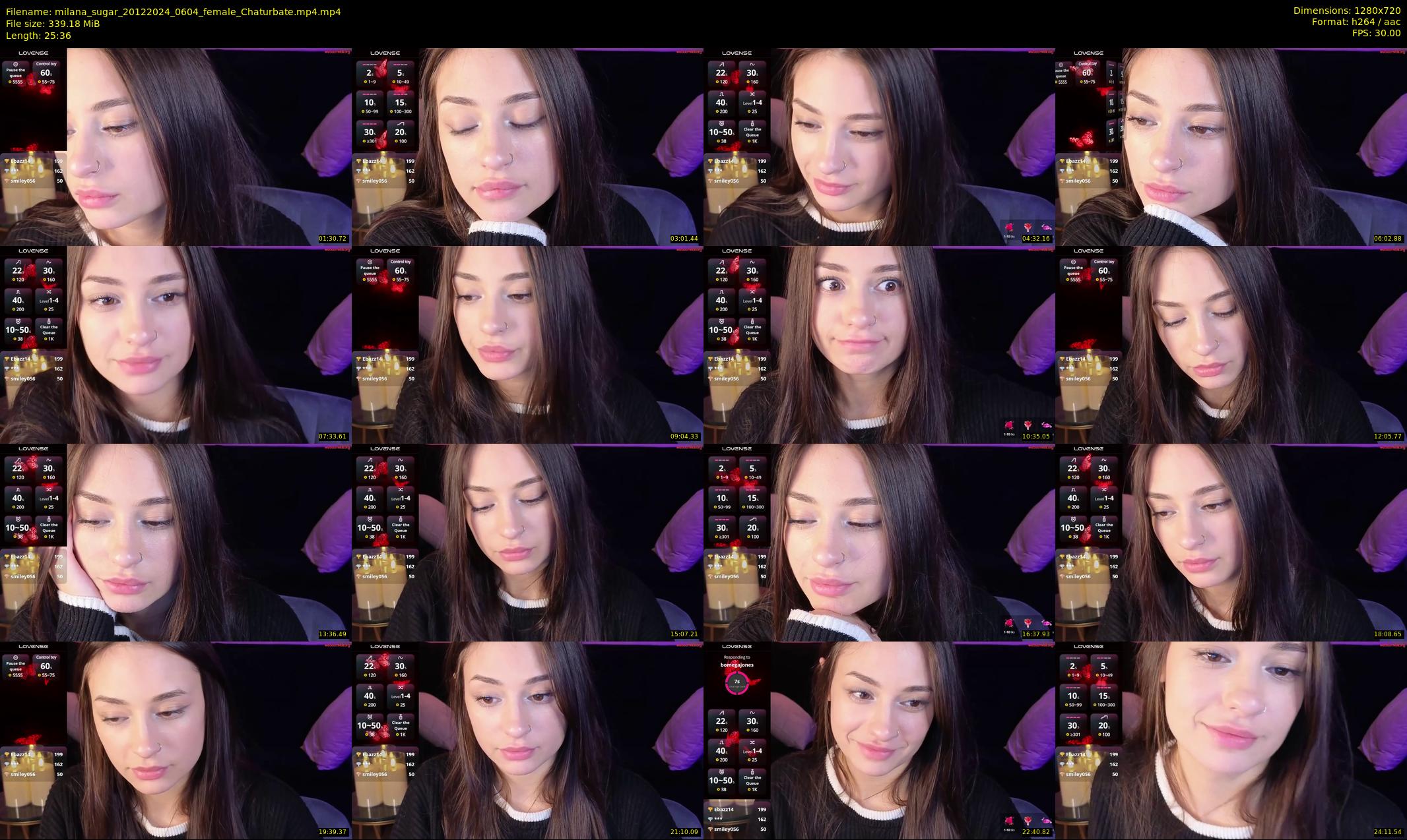 milana_sugar — 26 minute Chaturbate female cam show recording, 720p, Dec 20, 2024