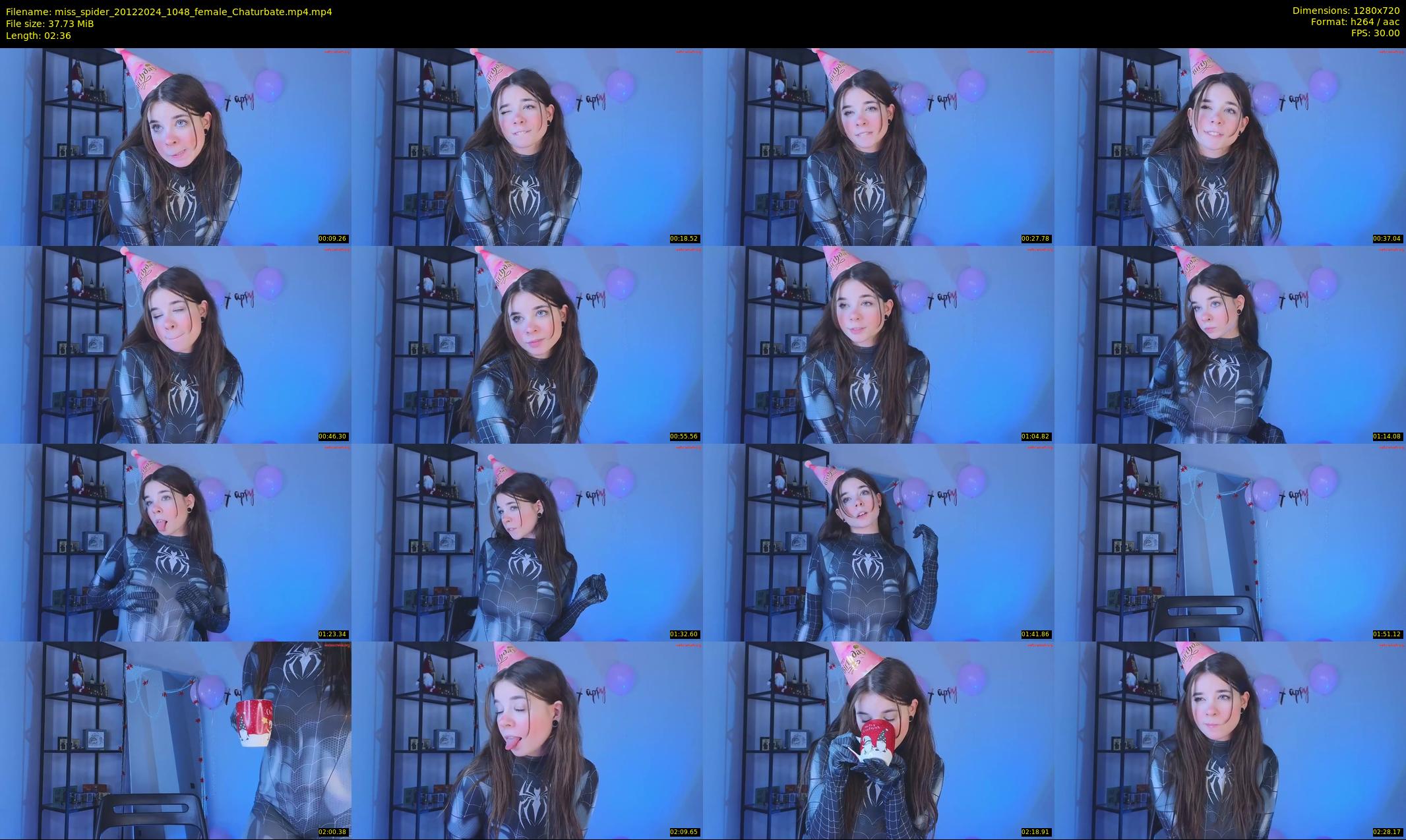 miss_spider — 3 minute Chaturbate female cam show recording, 720p, Dec 20, 2024