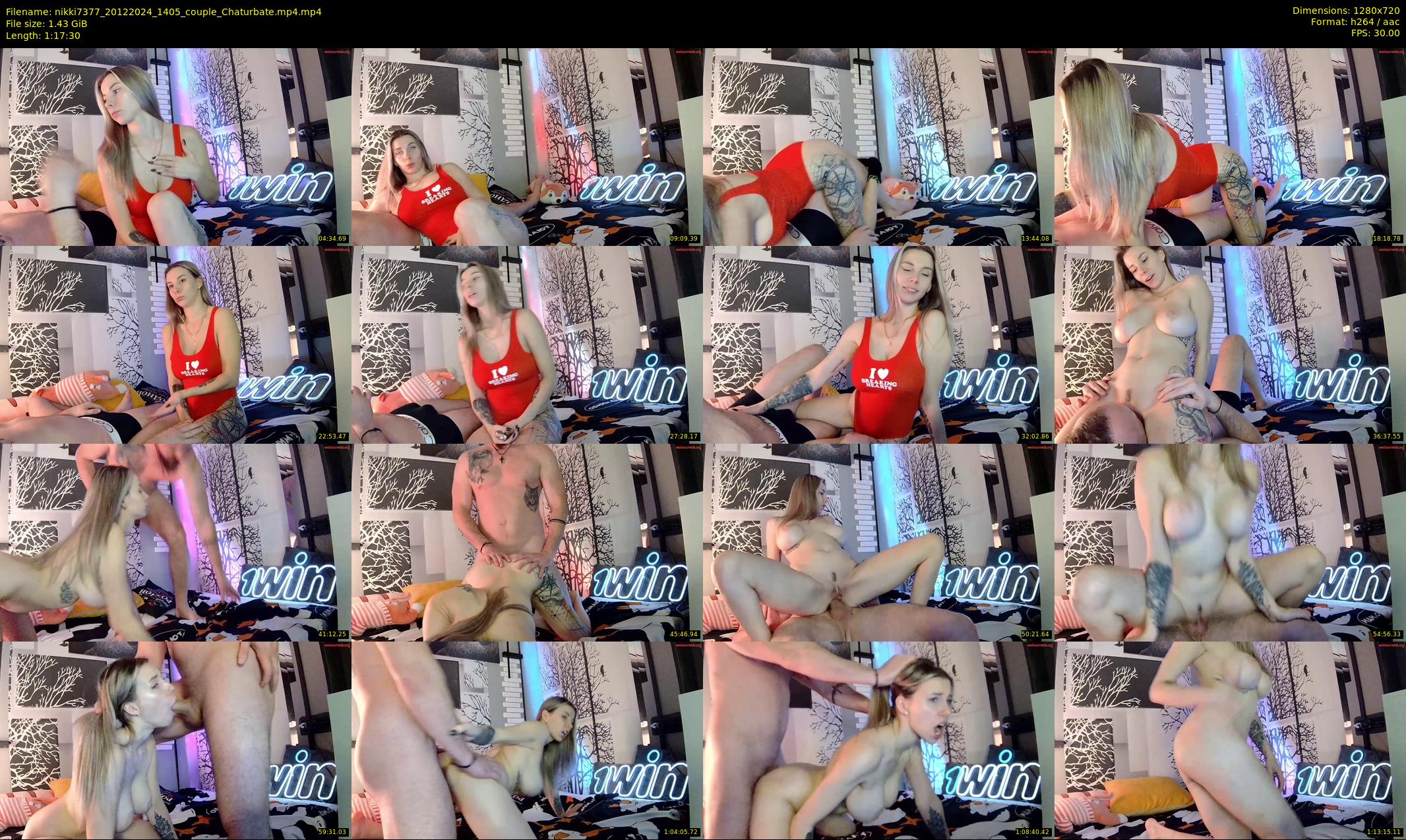 nikki7377 — 78 minute Chaturbate couple cam show recording, 720p, Dec 20, 2024