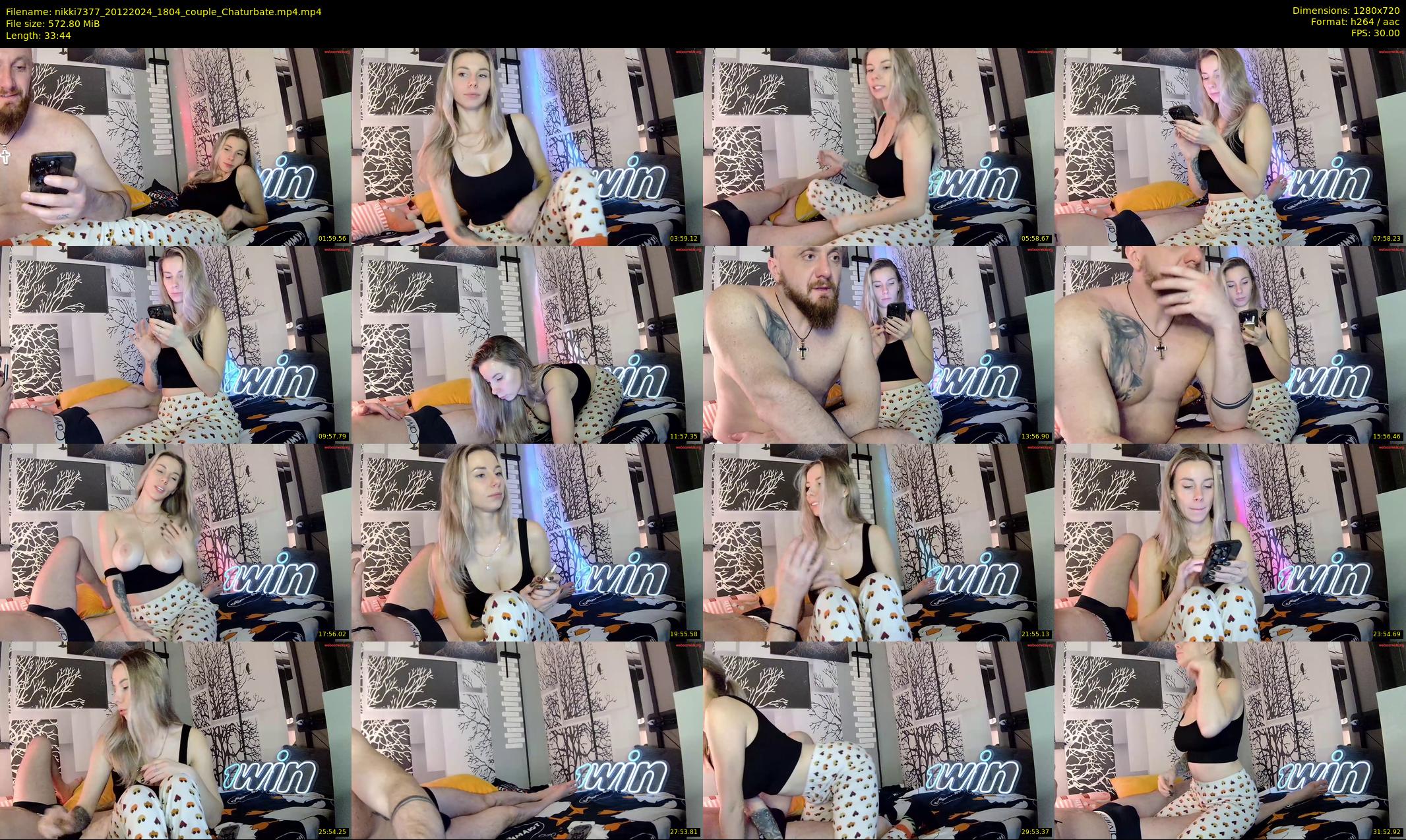 nikki7377 — 34 minute Chaturbate couple cam show recording, 720p, Dec 20, 2024