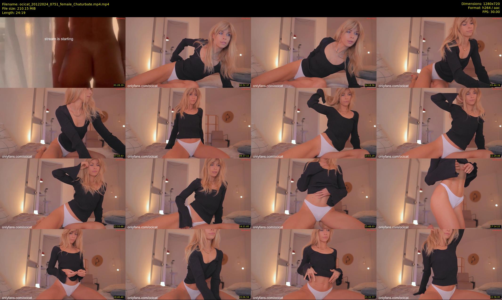 ocicat — 25 minute Chaturbate female cam show recording, 720p, Dec 20, 2024