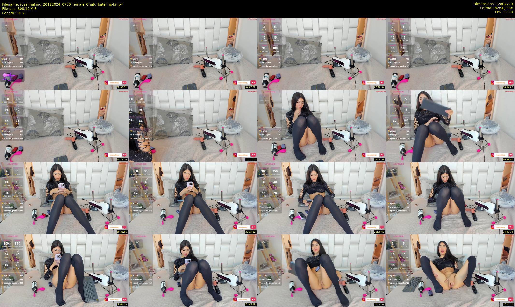 rosannaking — 35 minute Chaturbate female cam show recording, 720p, Dec 20, 2024