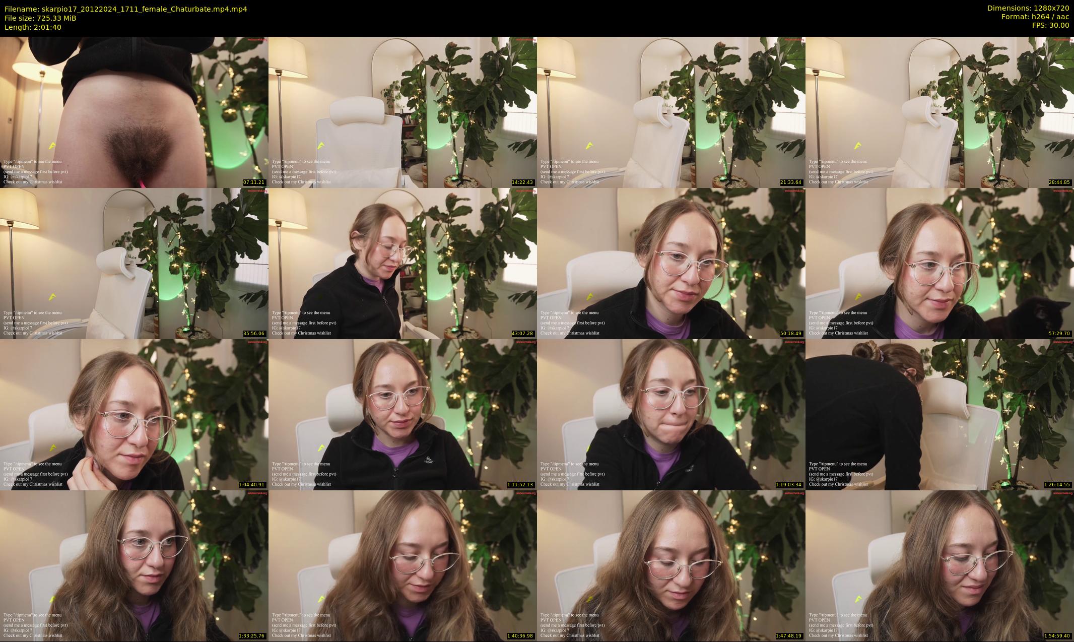 skarpio17 — 122 minute Chaturbate female cam show recording, 720p, Dec 20, 2024