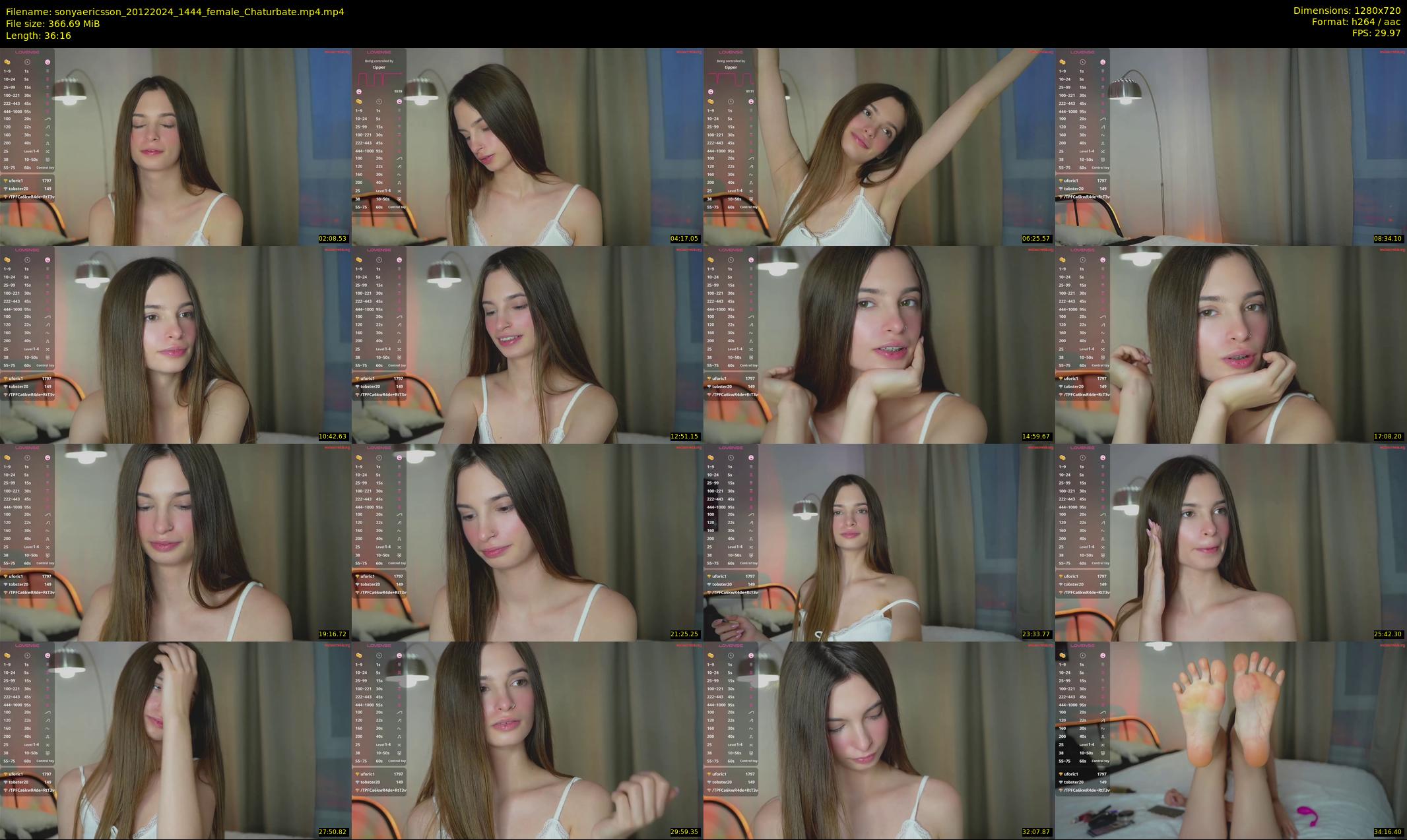 sonyaericsson — 37 minute Chaturbate female cam show recording, 720p, Dec 20, 2024
