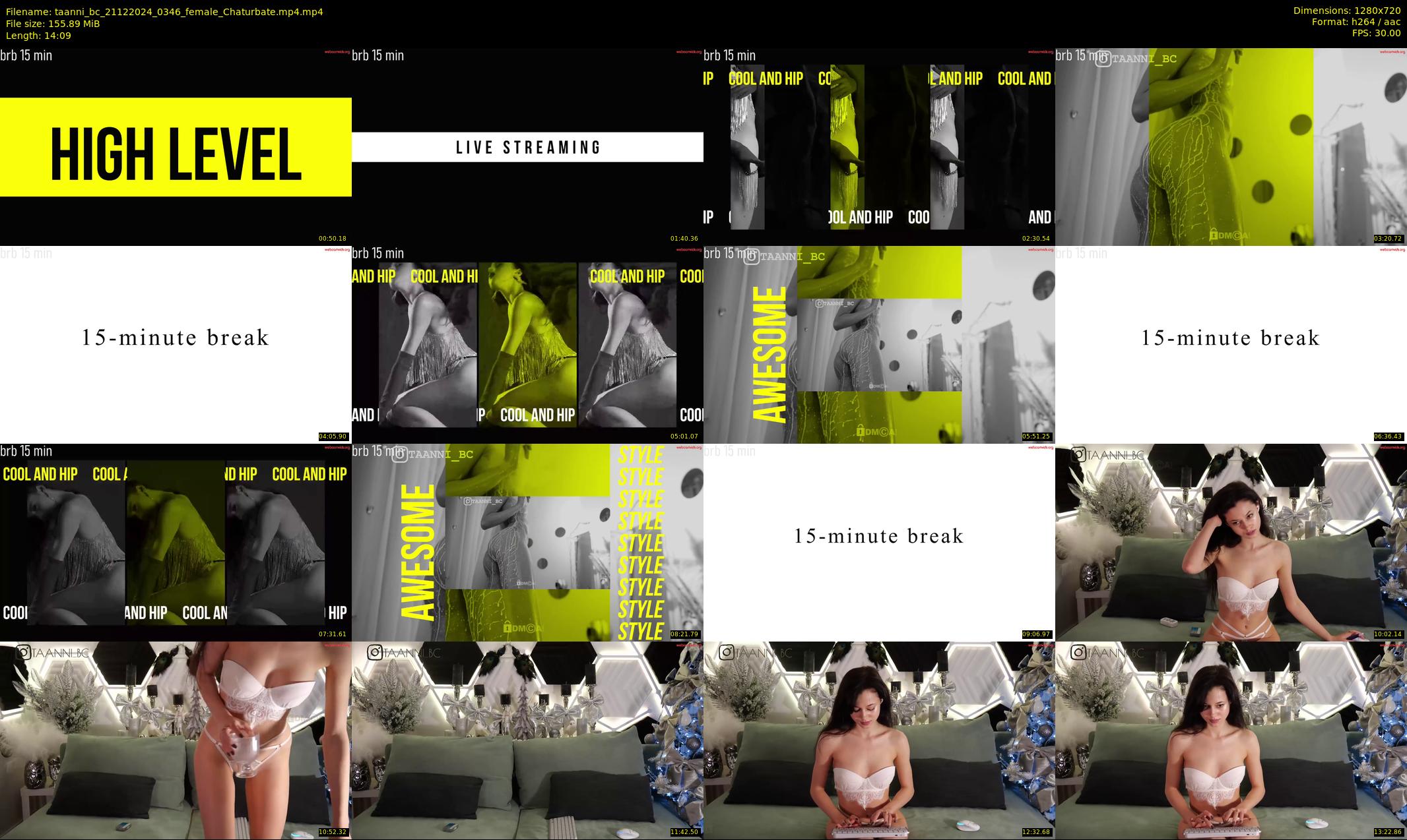 taanni_bc — 15 minute Chaturbate female cam show recording, 720p, Dec 21, 2024