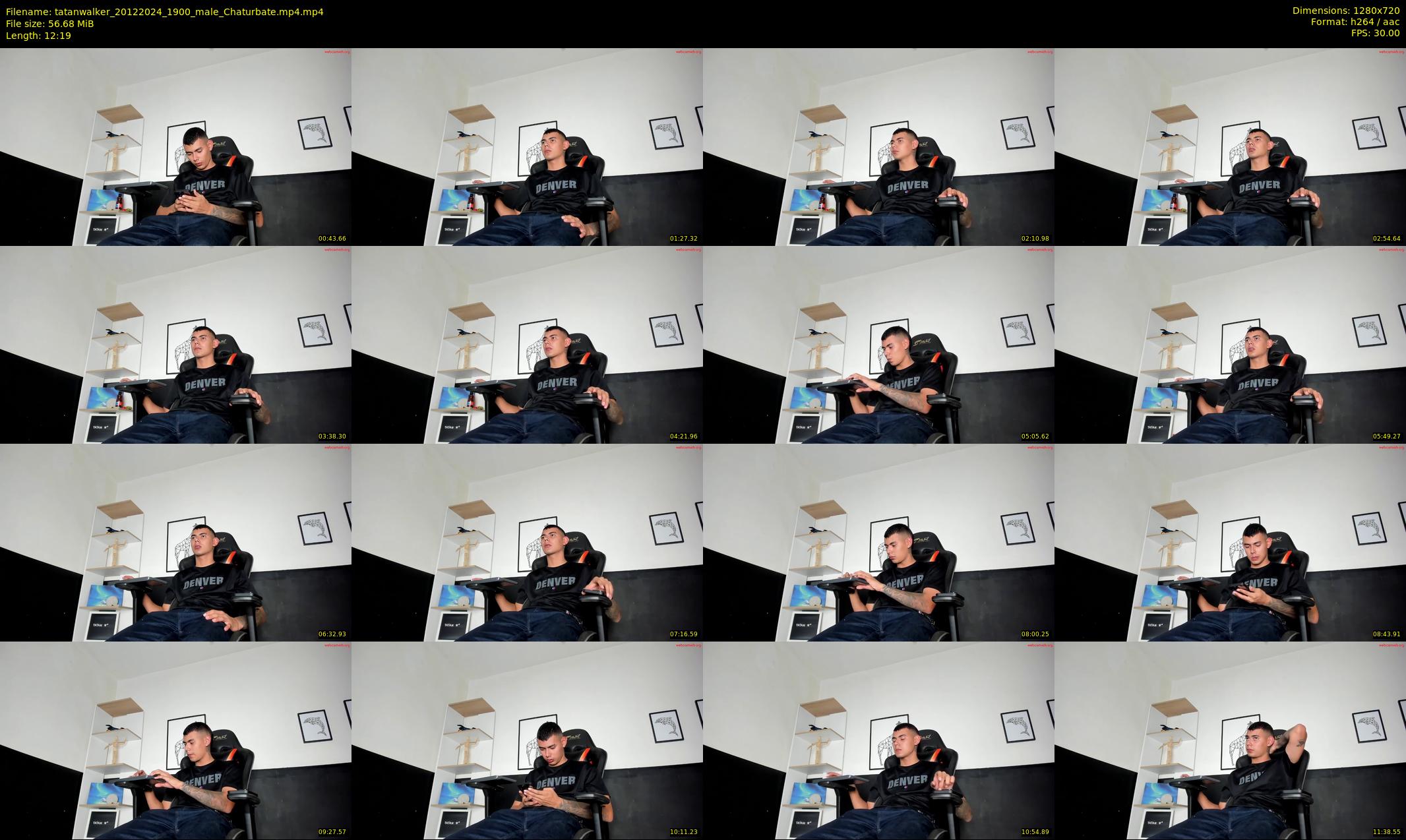 tatanwalker — 13 minute Chaturbate male cam show recording, 720p, Dec 20, 2024