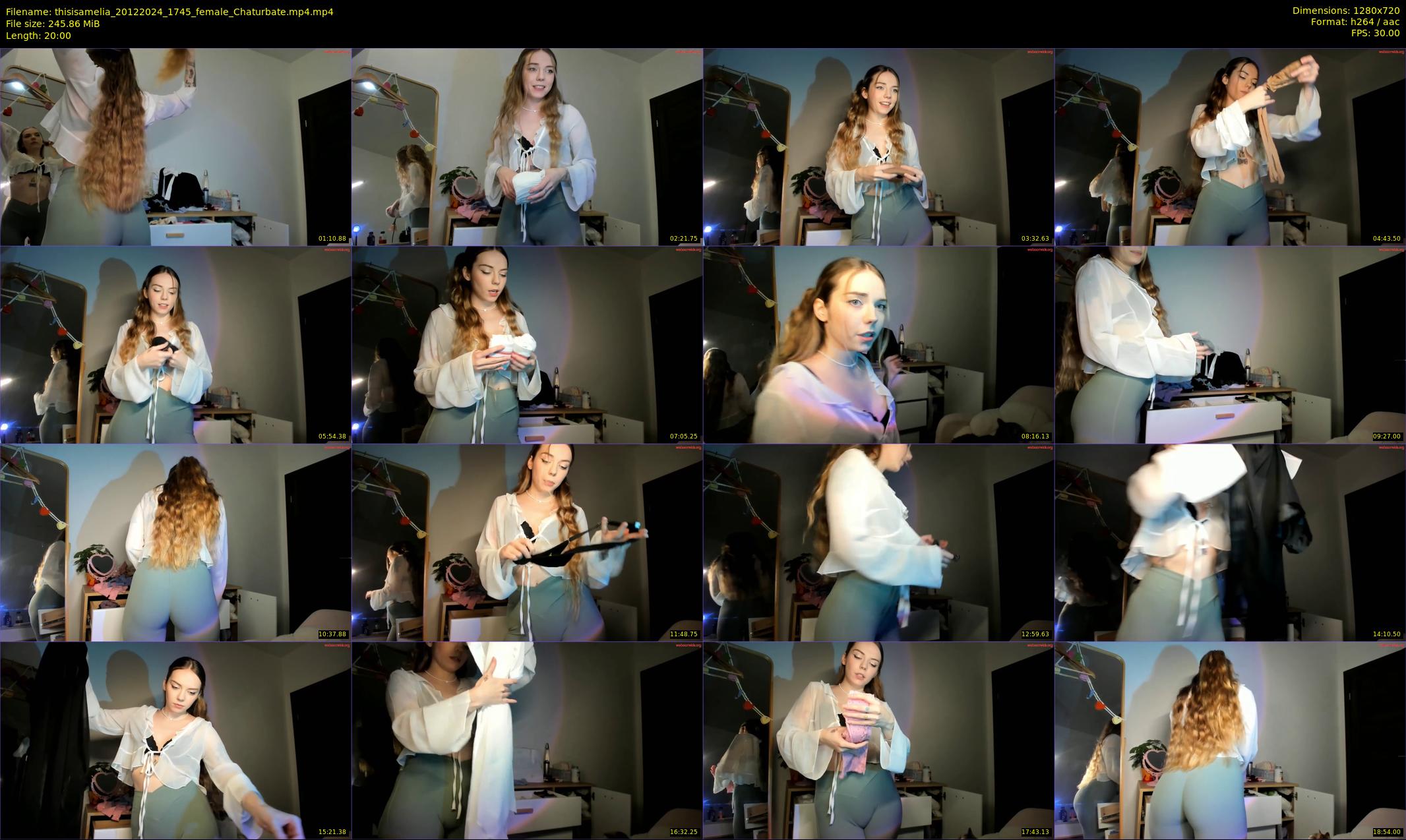 thisisamelia — 20 minute Chaturbate female cam show recording, 720p, Dec 20, 2024