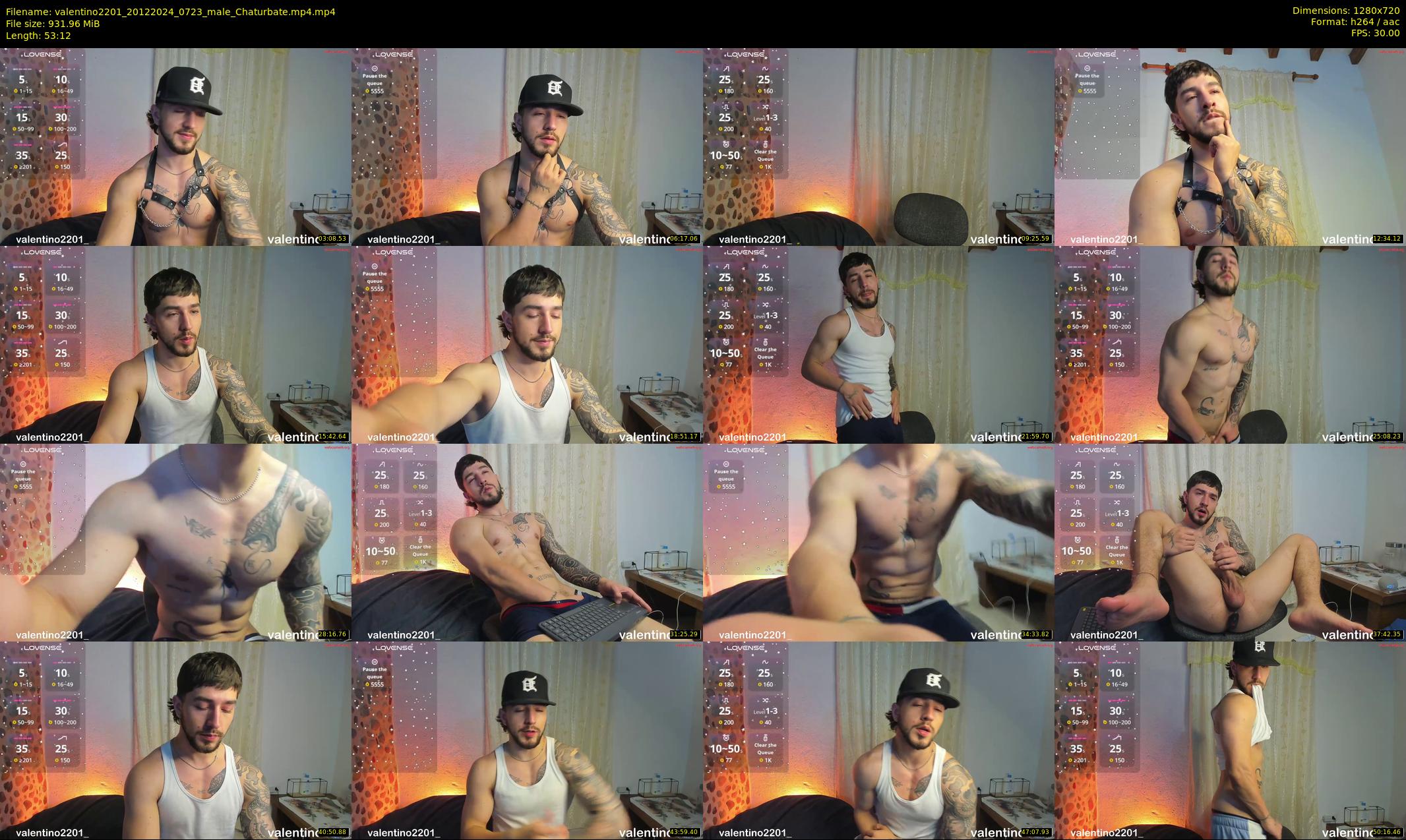 valentino2201 — 54 minute Chaturbate male cam show recording, 720p, Dec 20, 2024