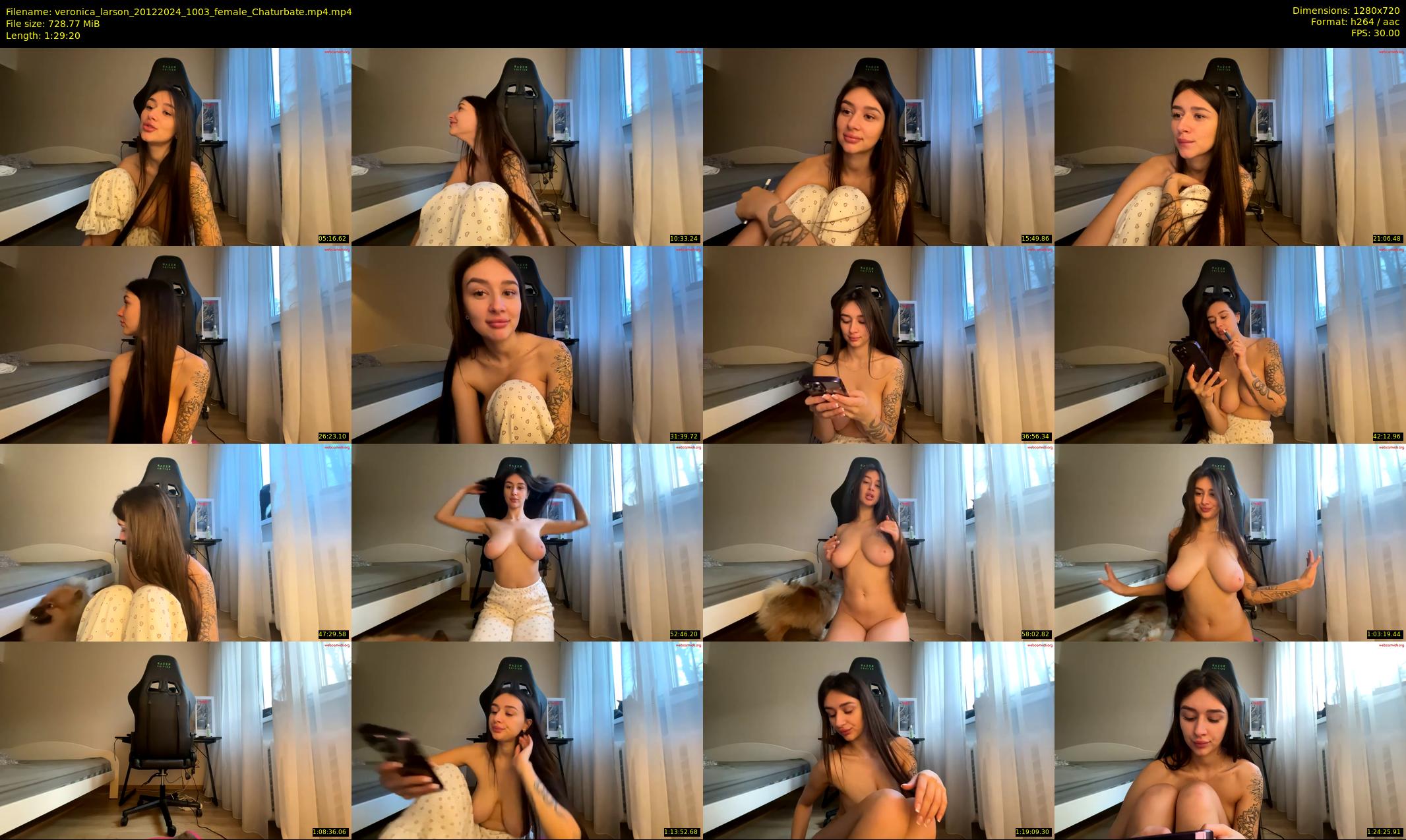 veronica_larson — 90 minute Chaturbate female cam show recording, 720p, Dec 20, 2024