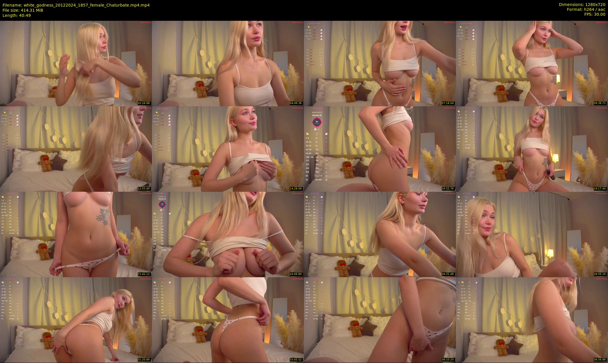 white_godness — 41 minute Chaturbate female cam show recording, 720p, Dec 20, 2024