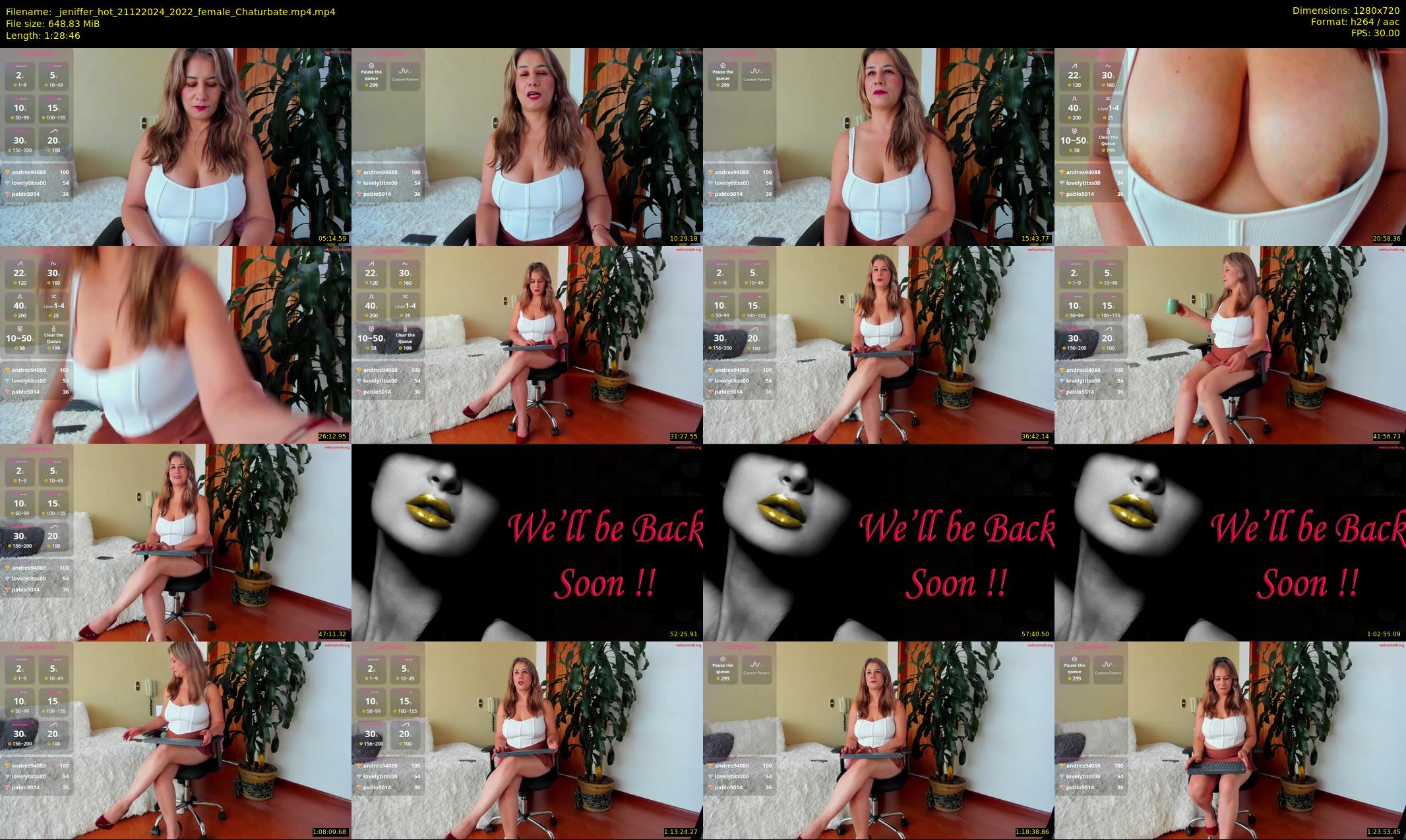 _jeniffer_hot — 89 minute Chaturbate female cam show recording, 720p, Dec 21, 2024