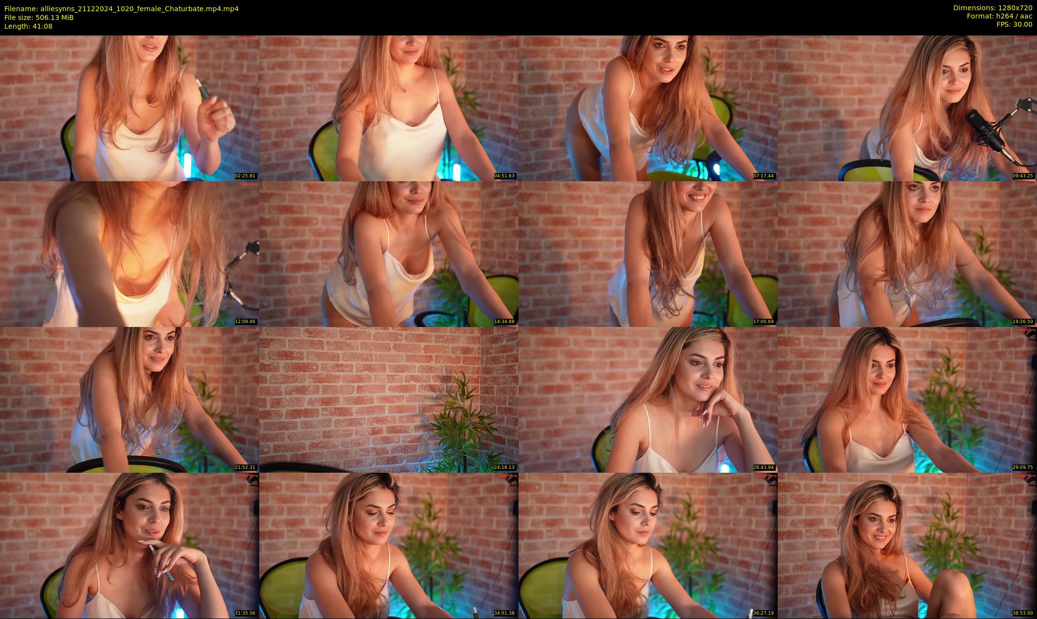 alliesynns — 42 minute Chaturbate female cam show recording, 720p, Dec 21, 2024