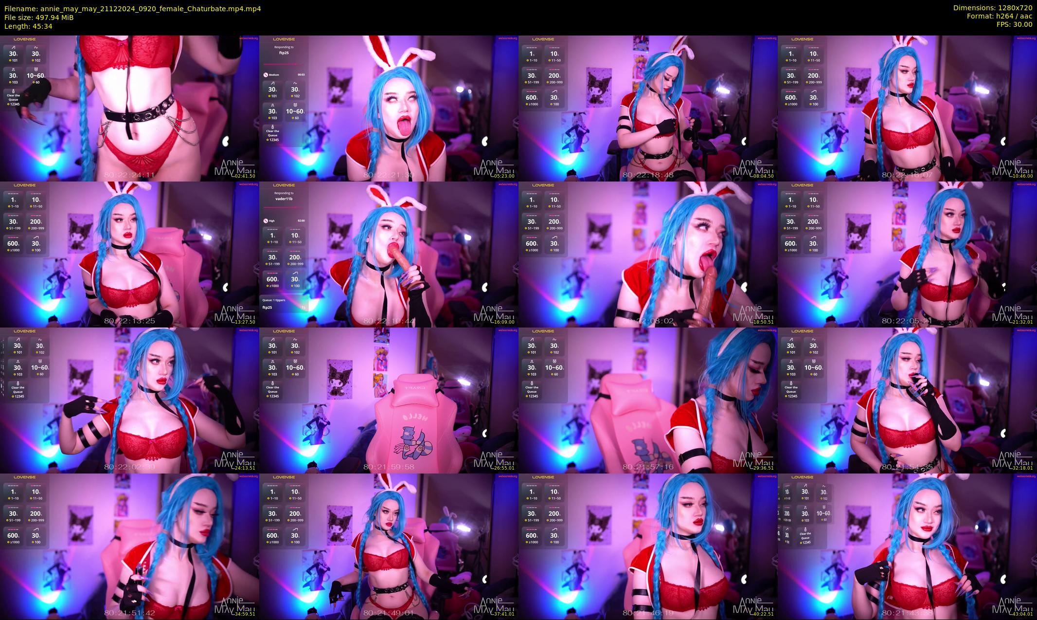annie_may_may — 46 minute Chaturbate female cam show recording, 720p, Dec 21, 2024