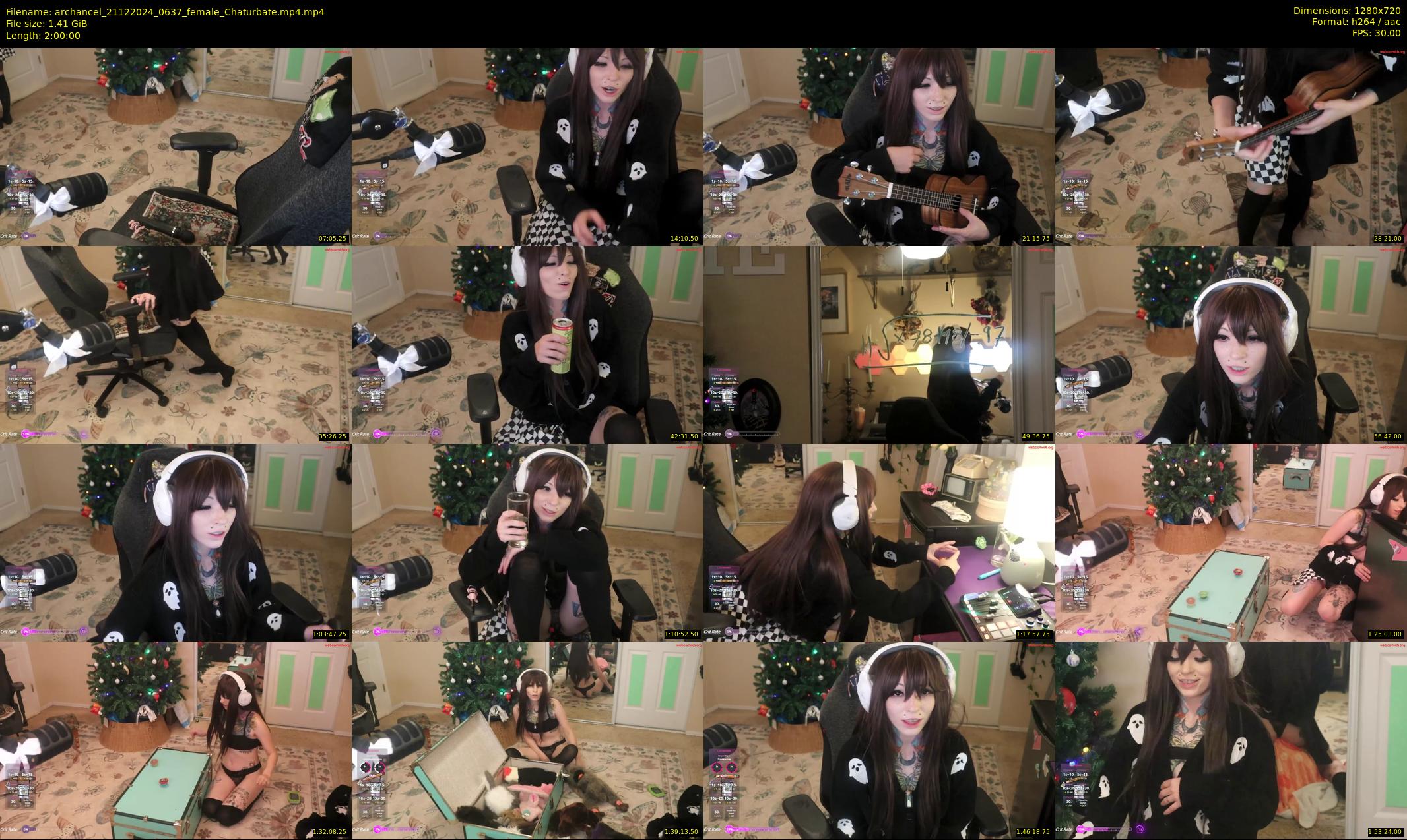 archancel — 120 minute Chaturbate female cam show recording, 720p, Dec 21, 2024
