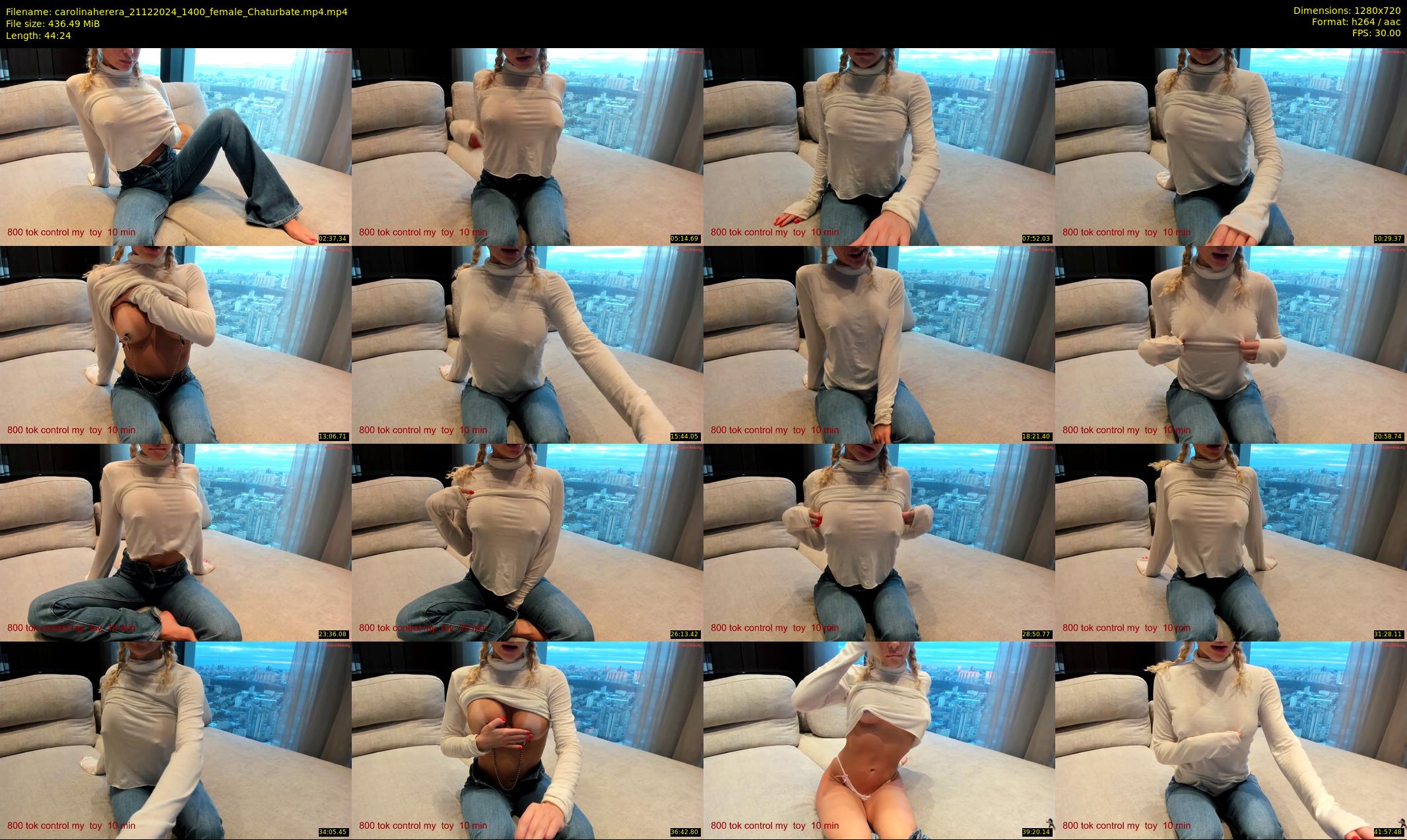 carolinaherera — 45 minute Chaturbate female cam show recording, 720p, Dec 21, 2024