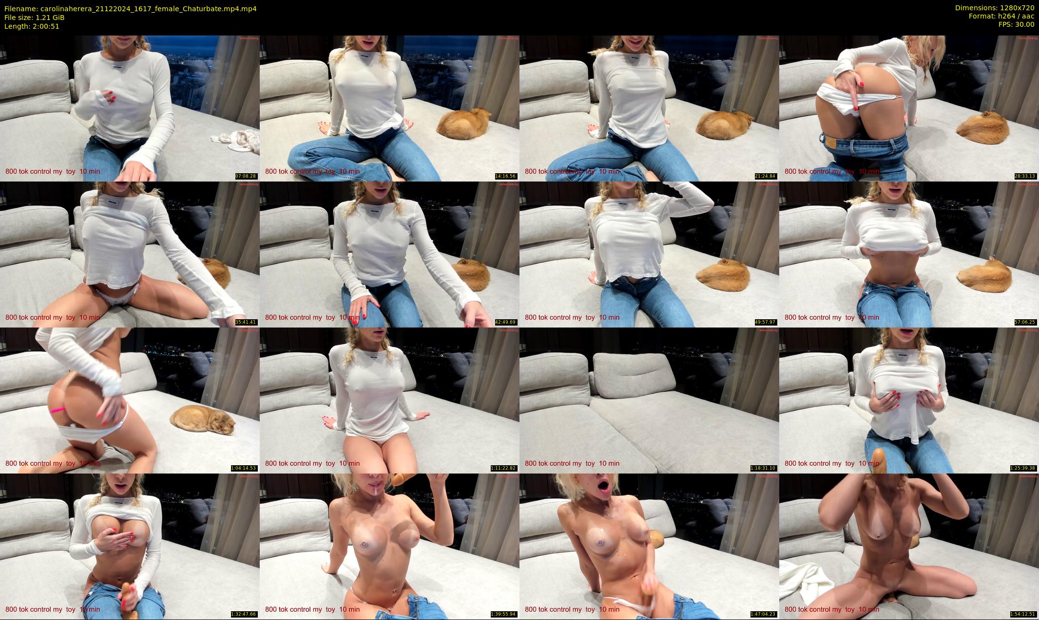 carolinaherera — 121 minute Chaturbate female cam show recording, 720p, Dec 21, 2024
