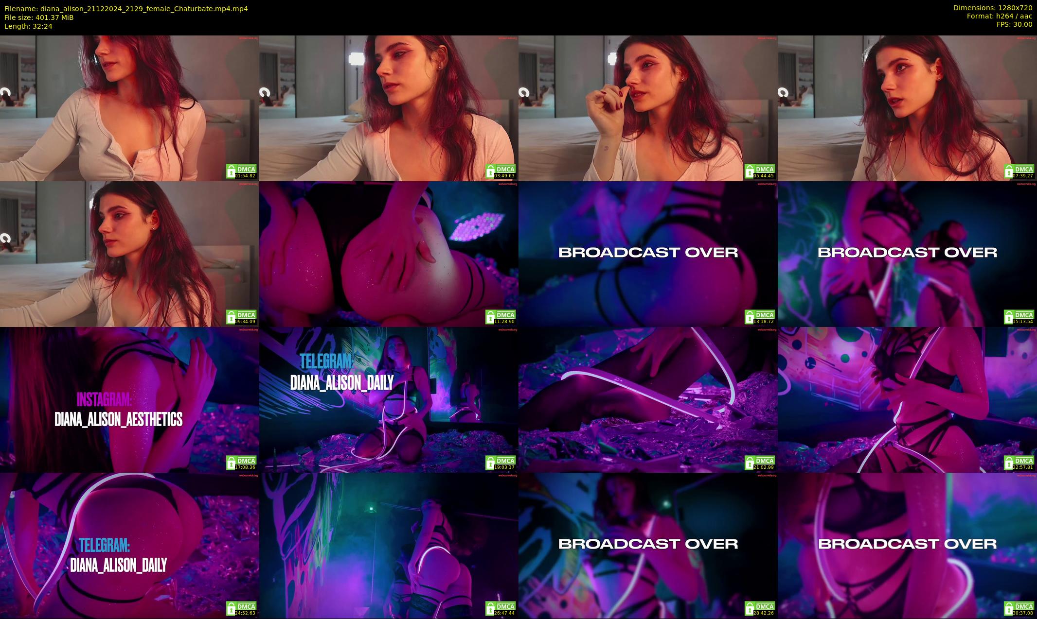 diana_alison — 33 minute Chaturbate female cam show recording, 720p, Dec 21, 2024