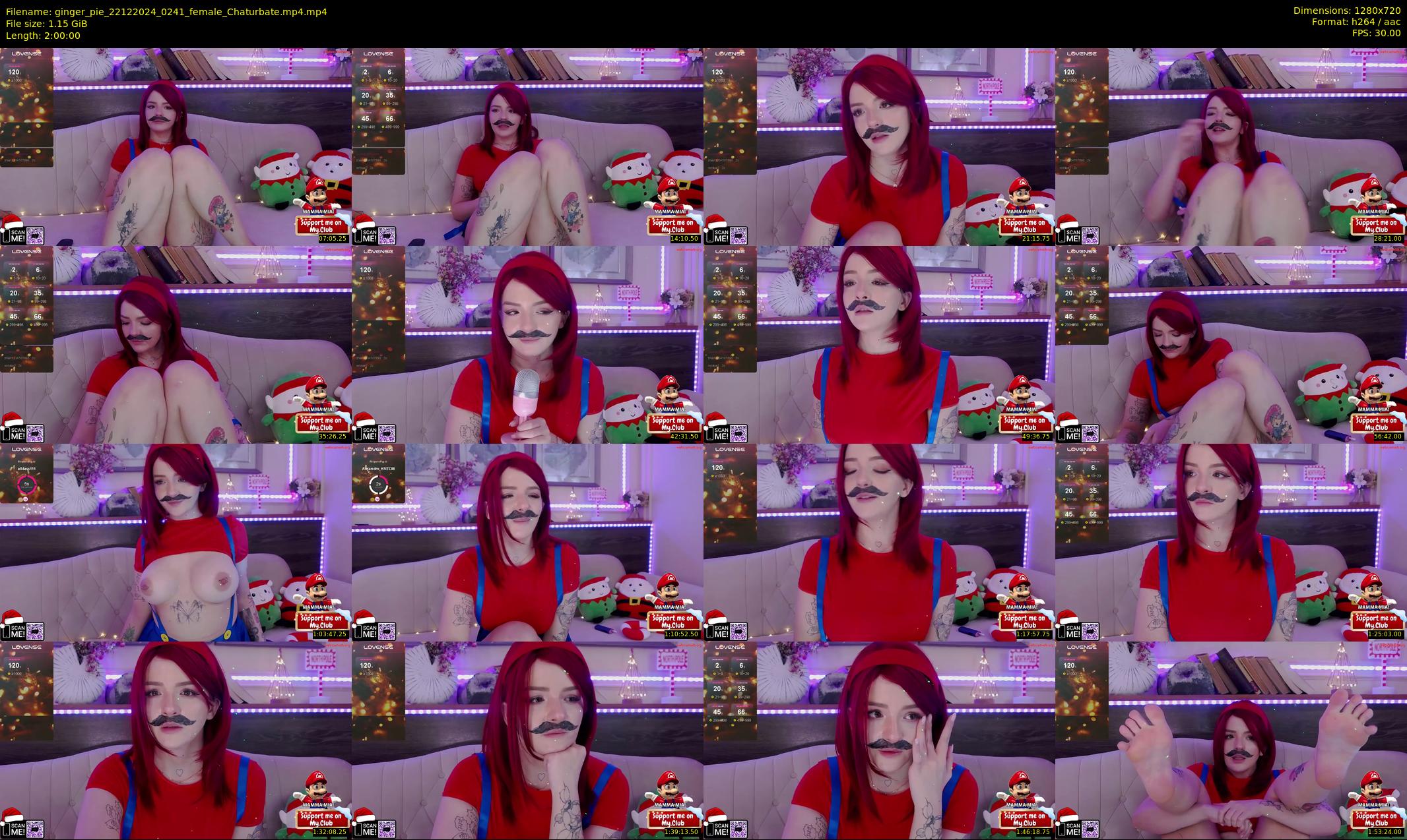 ginger_pie — 120 minute Chaturbate female cam show recording, 720p, Dec 22, 2024