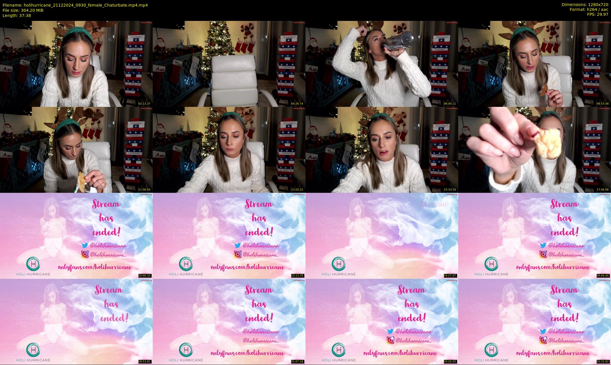 holihurricane — 38 minute Chaturbate female cam show recording, 720p, Dec 21, 2024
