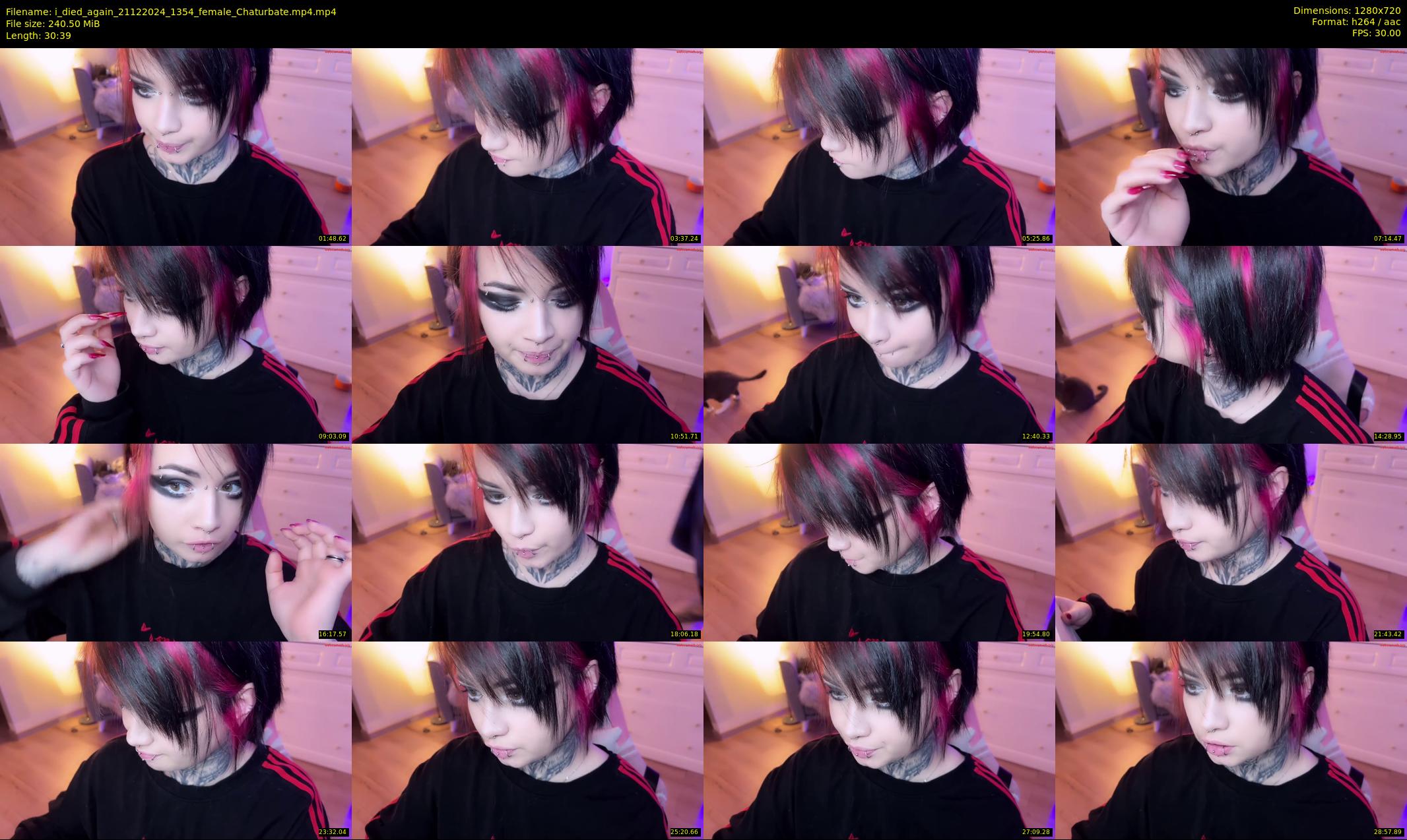 i_died_again — 31 minute Chaturbate female cam show recording, 720p, Dec 21, 2024