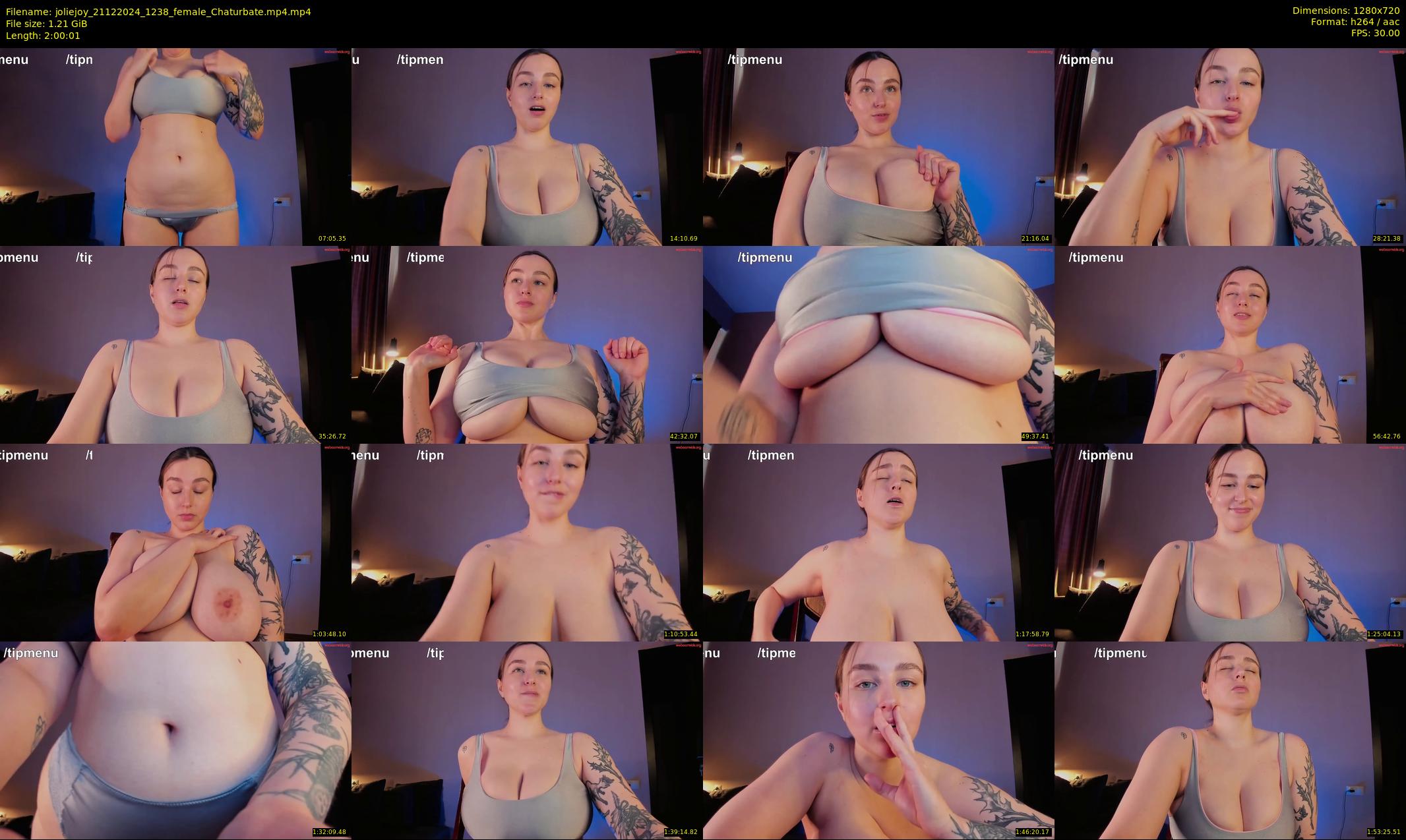 joliejoy — 121 minute Chaturbate female cam show recording, 720p, Dec 21, 2024