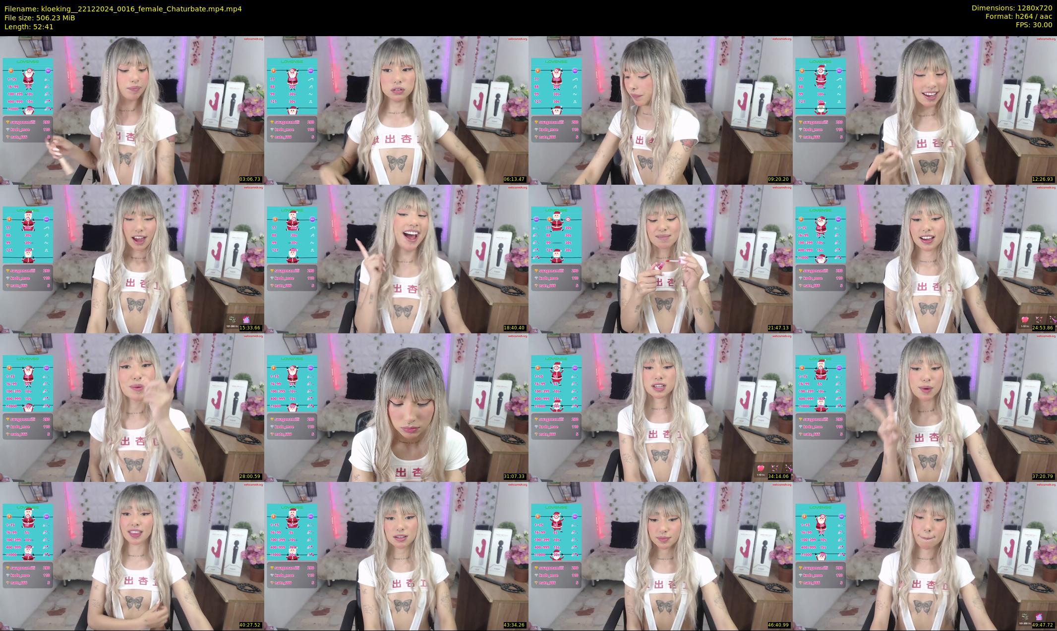 kloeking_ — 53 minute Chaturbate female cam show recording, 720p, Dec 22, 2024