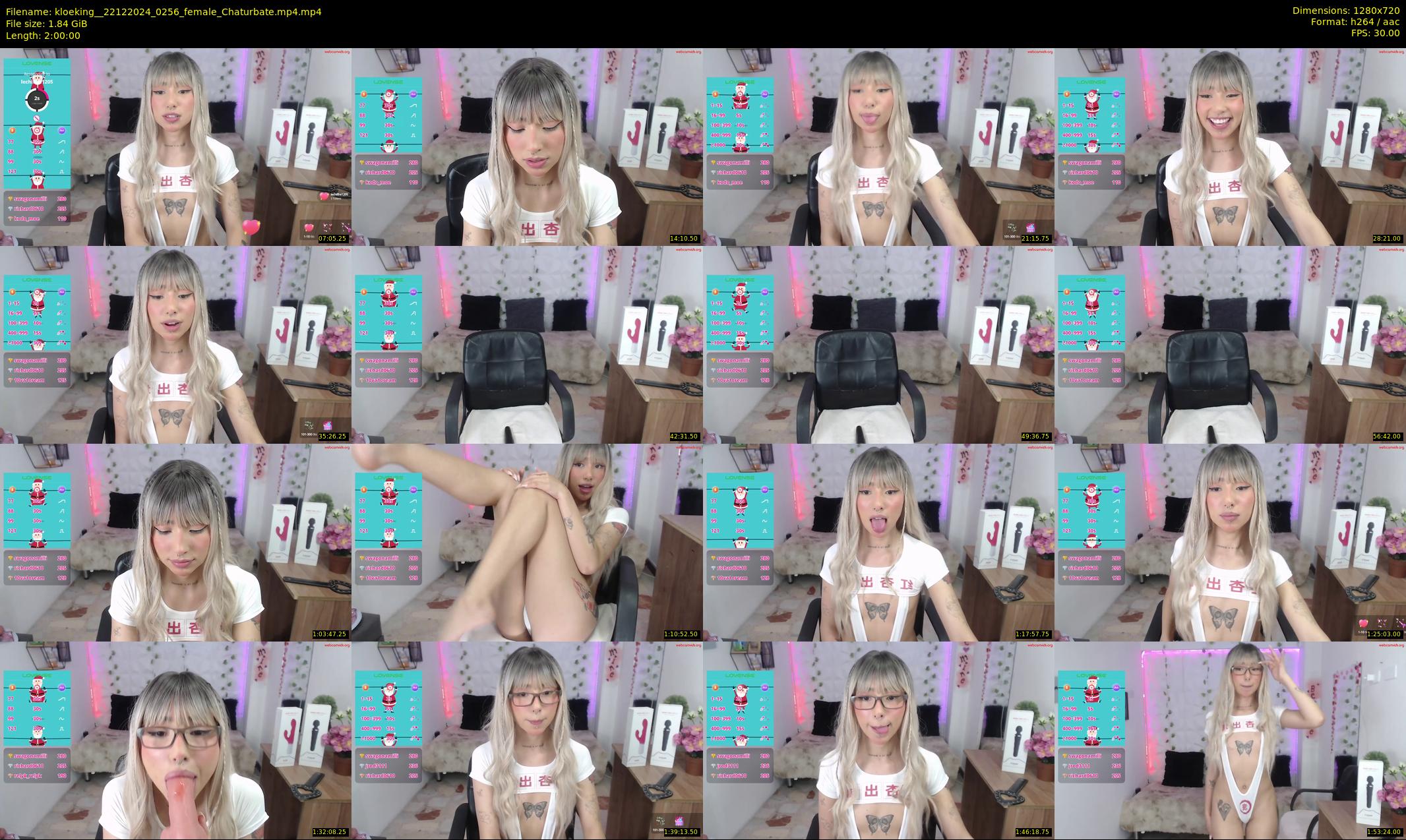kloeking_ — 120 minute Chaturbate female cam show recording, 720p, Dec 22, 2024