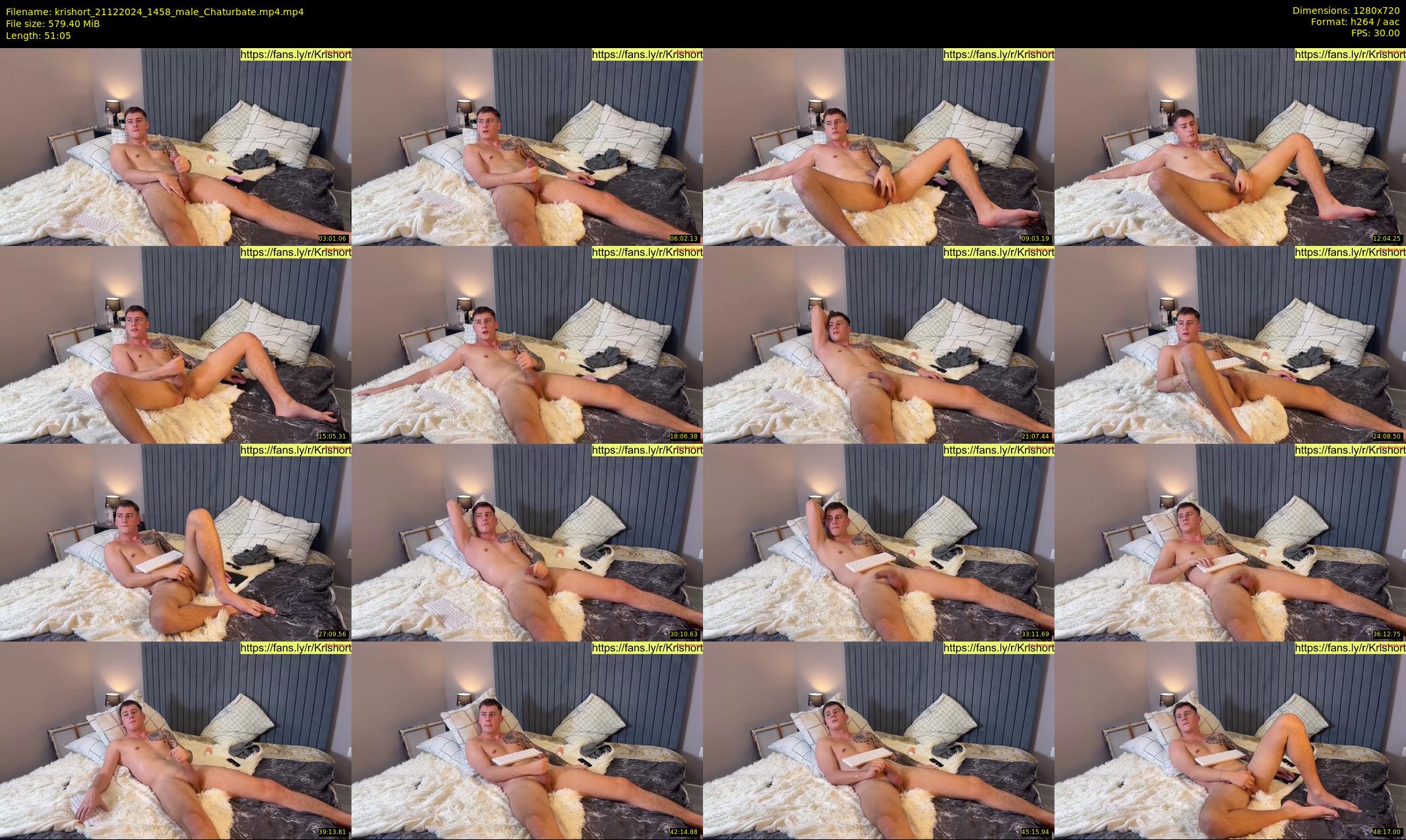 krishort — 52 minute Chaturbate male cam show recording, 720p, Dec 21, 2024