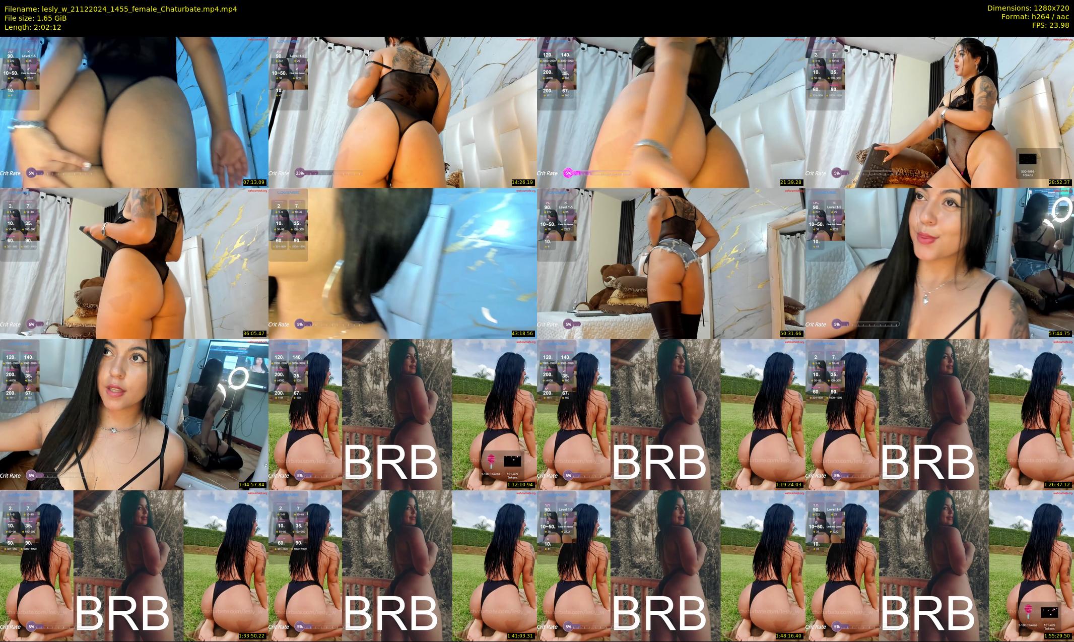 lesly_w — 123 minute Chaturbate female cam show recording, 720p, Dec 21, 2024