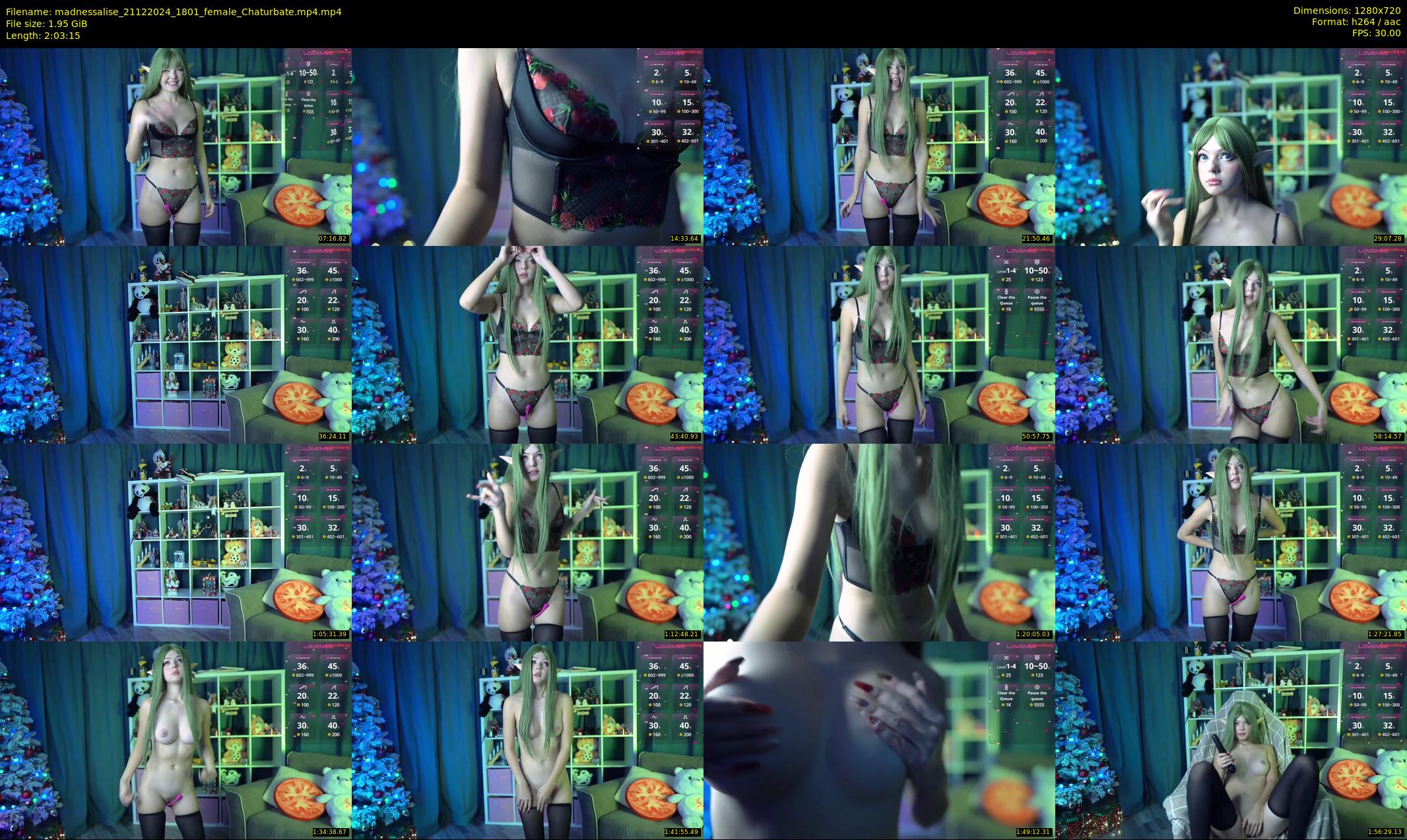 madnessalise — 124 minute Chaturbate female cam show recording, 720p, Dec 21, 2024
