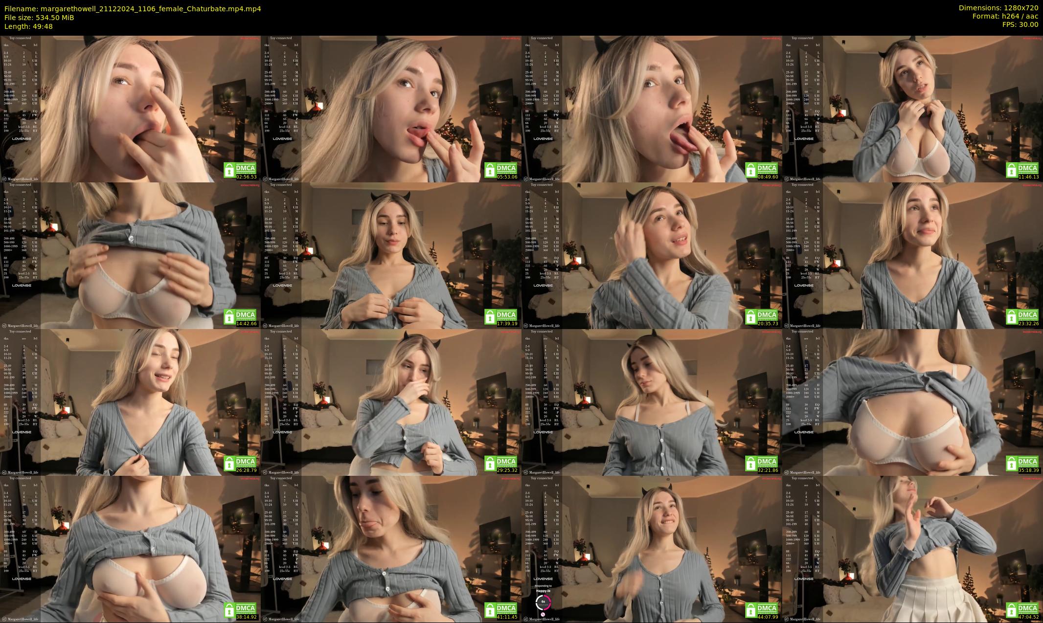 margarethowell — 50 minute Chaturbate female cam show recording, 720p, Dec 21, 2024