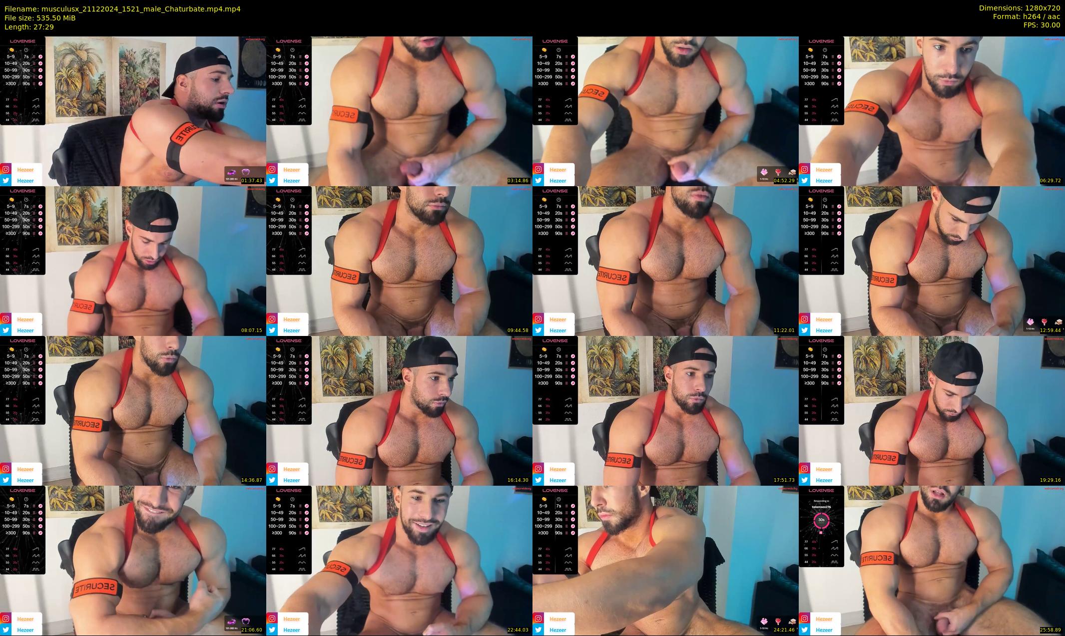 musculusx — 28 minute Chaturbate male cam show recording, 720p, Dec 21, 2024