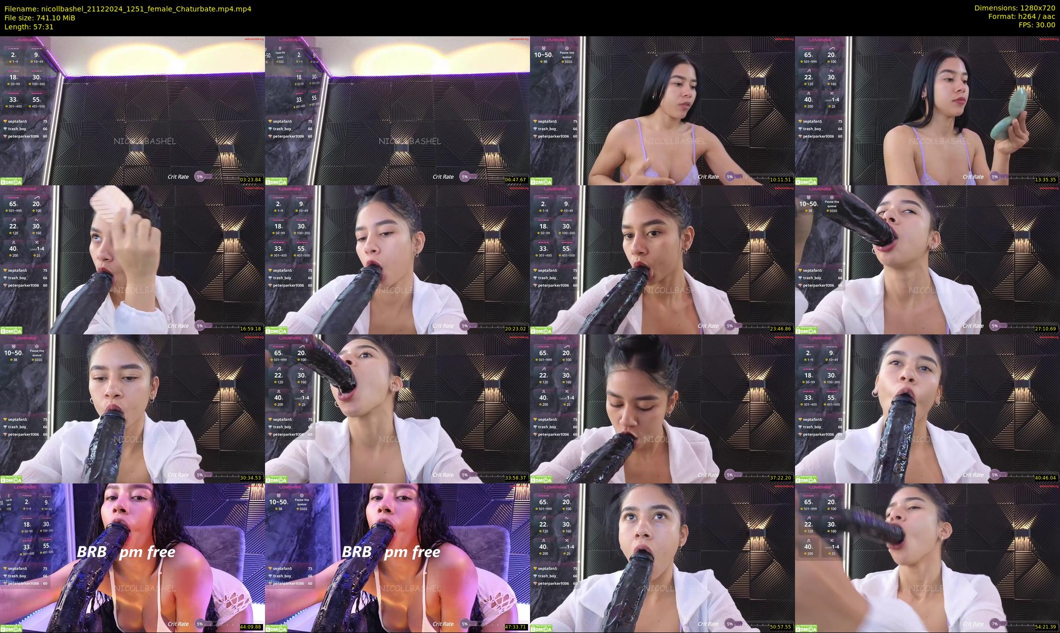 nicollbashel — 58 minute Chaturbate female cam show recording, 720p, Dec 21, 2024