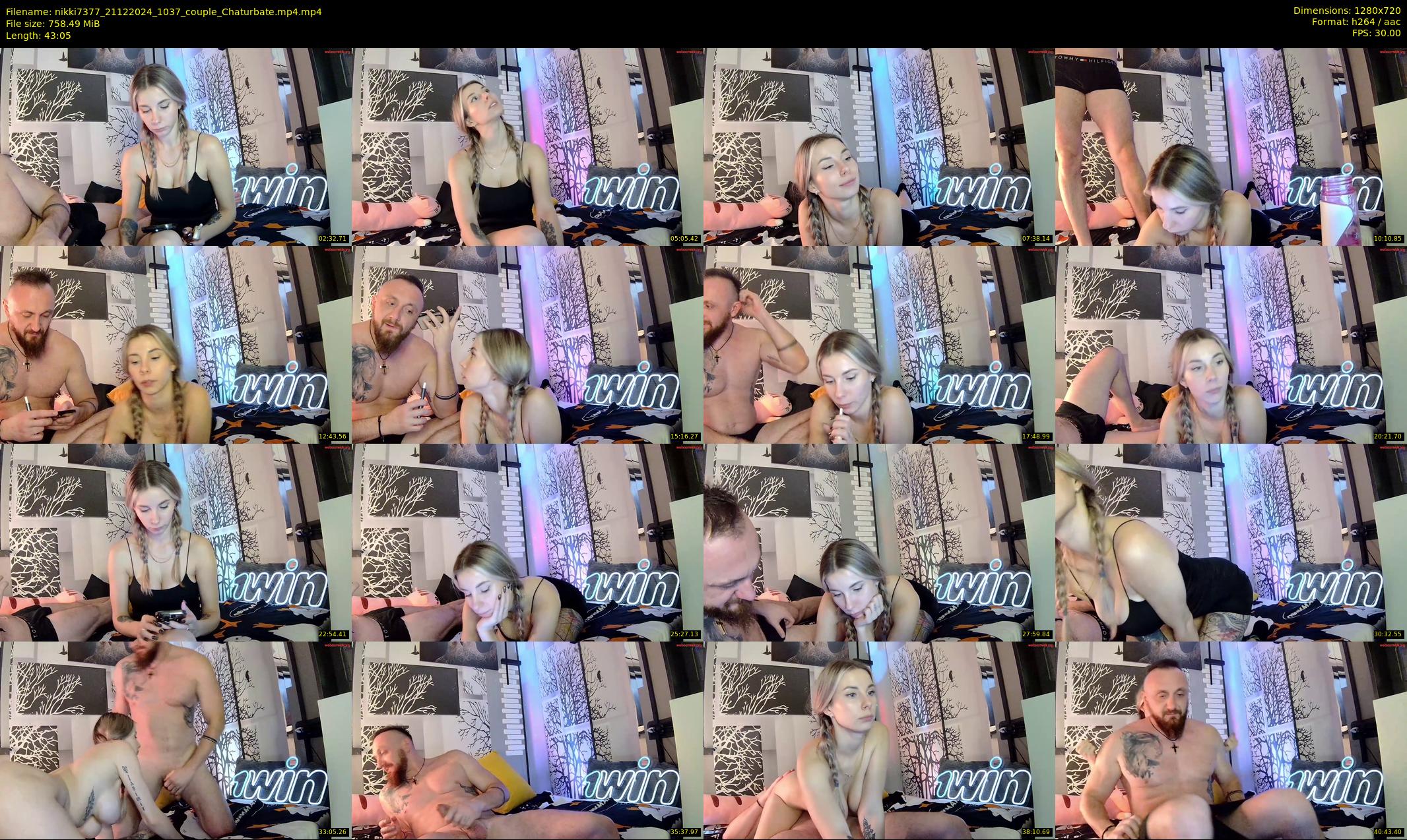 nikki7377 — 44 minute Chaturbate couple cam show recording, 720p, Dec 21, 2024