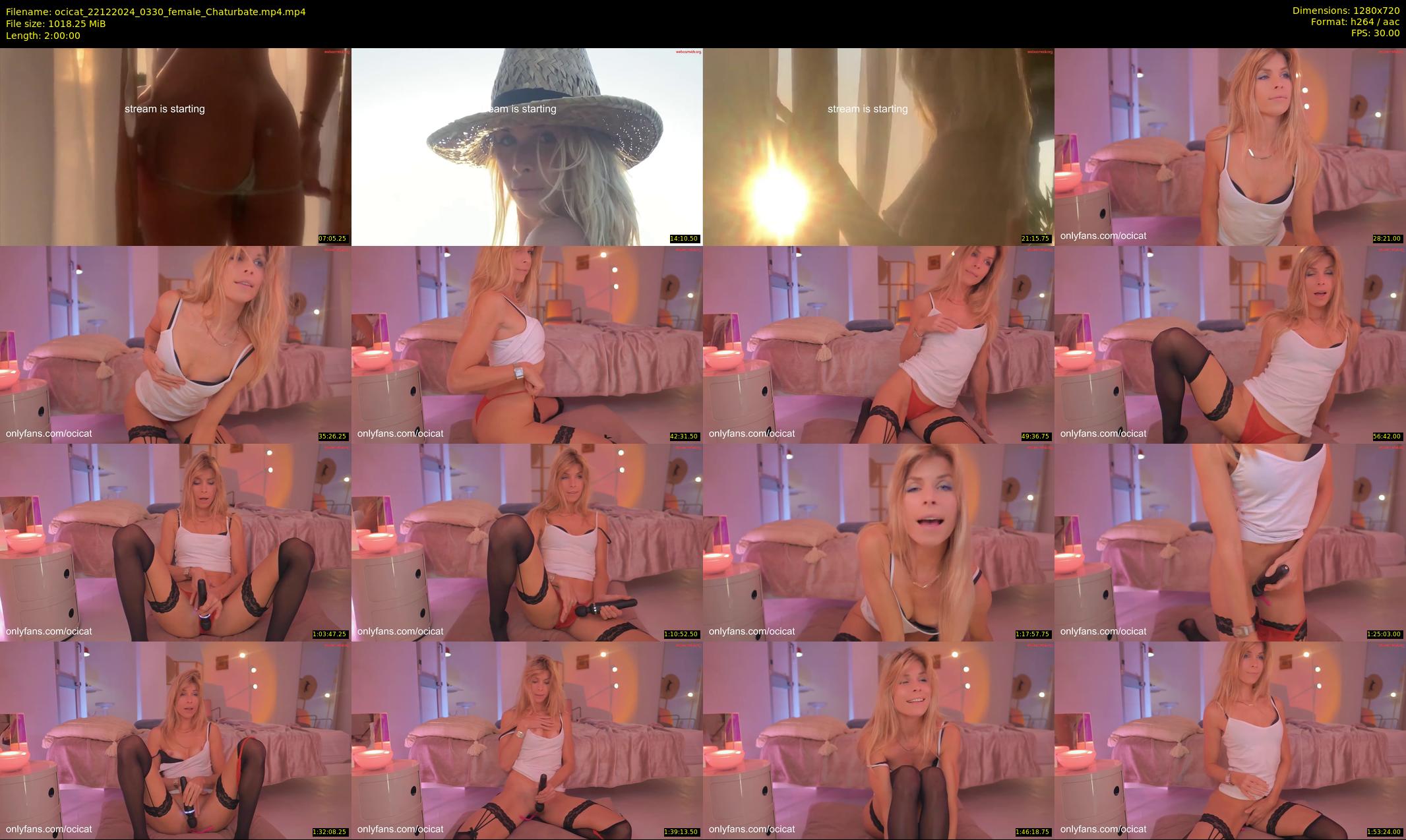 ocicat — 120 minute Chaturbate female cam show recording, 720p, Dec 22, 2024