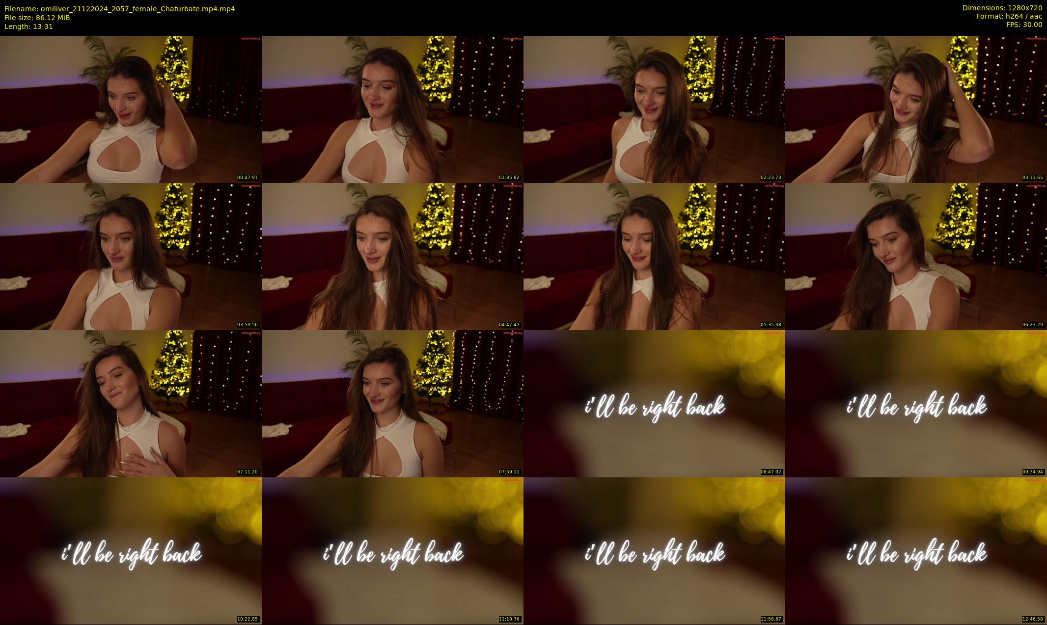 omiliver — 14 minute Chaturbate female cam show recording, 720p, Dec 21, 2024