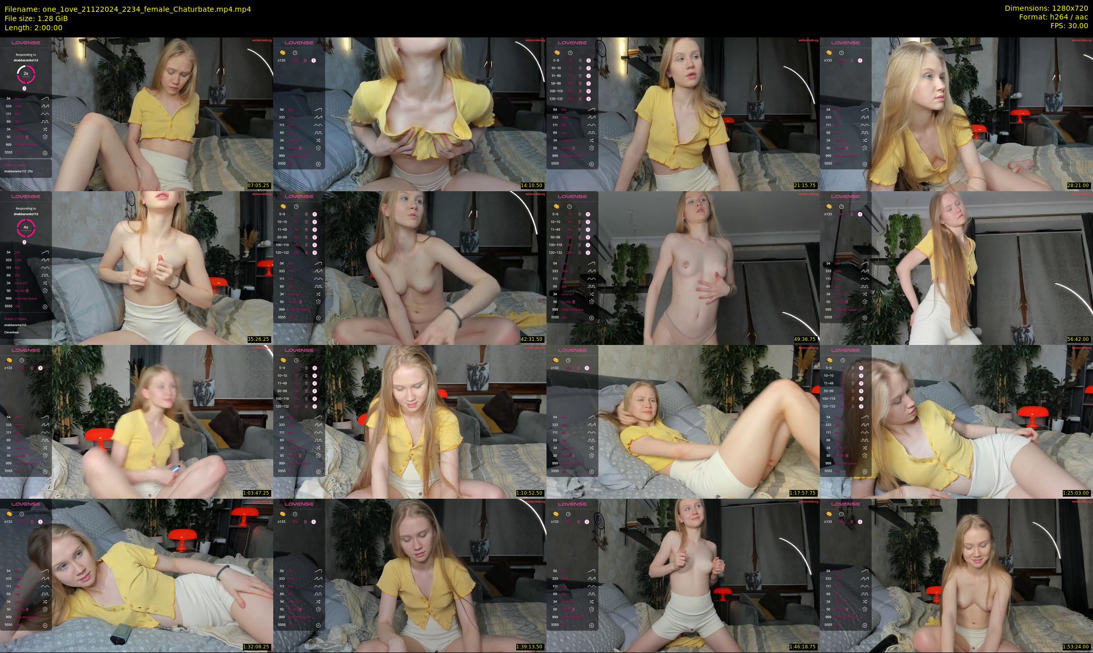 one_1ove — 120 minute Chaturbate female cam show recording, 720p, Dec 21, 2024