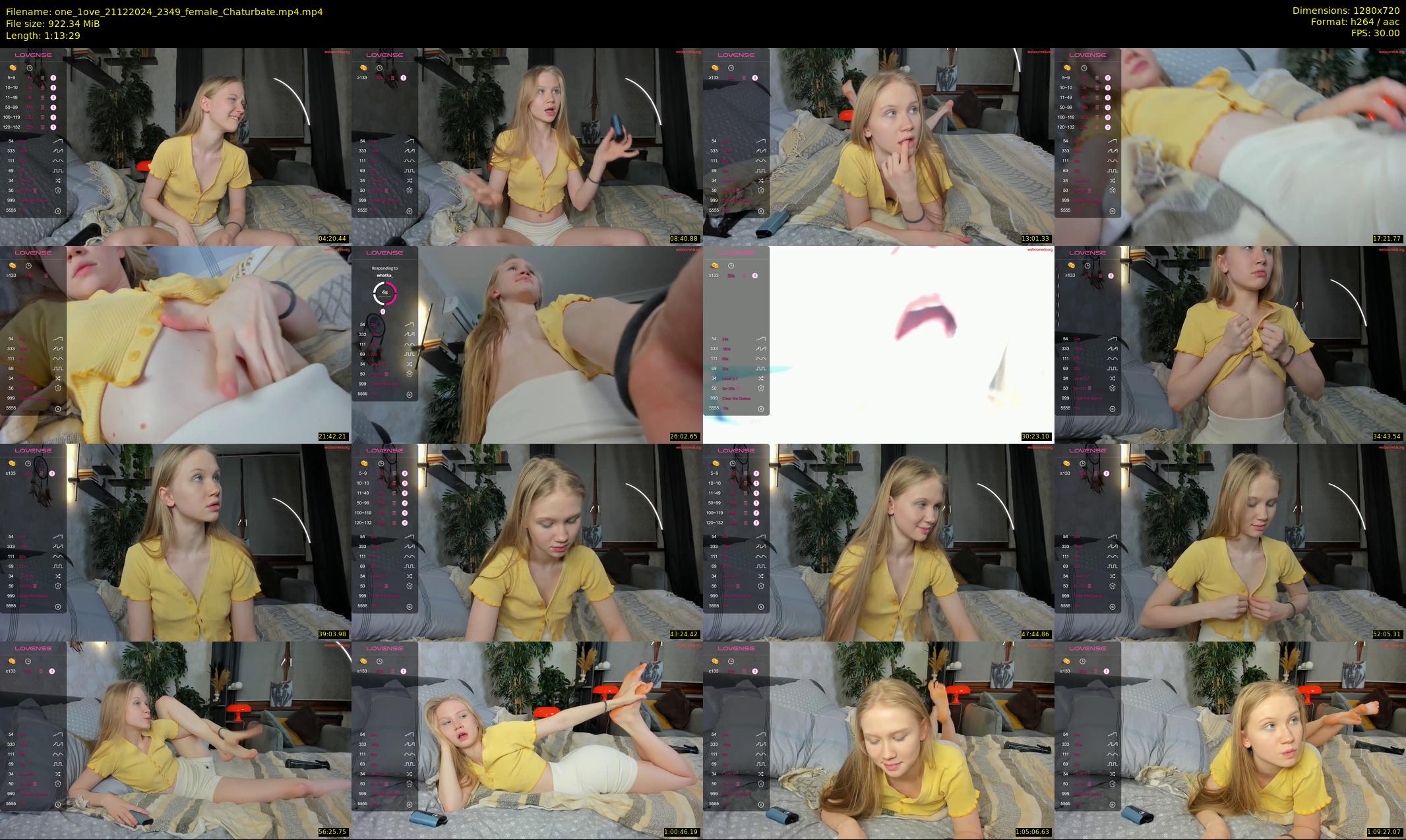 one_1ove — 74 minute Chaturbate female cam show recording, 720p, Dec 21, 2024