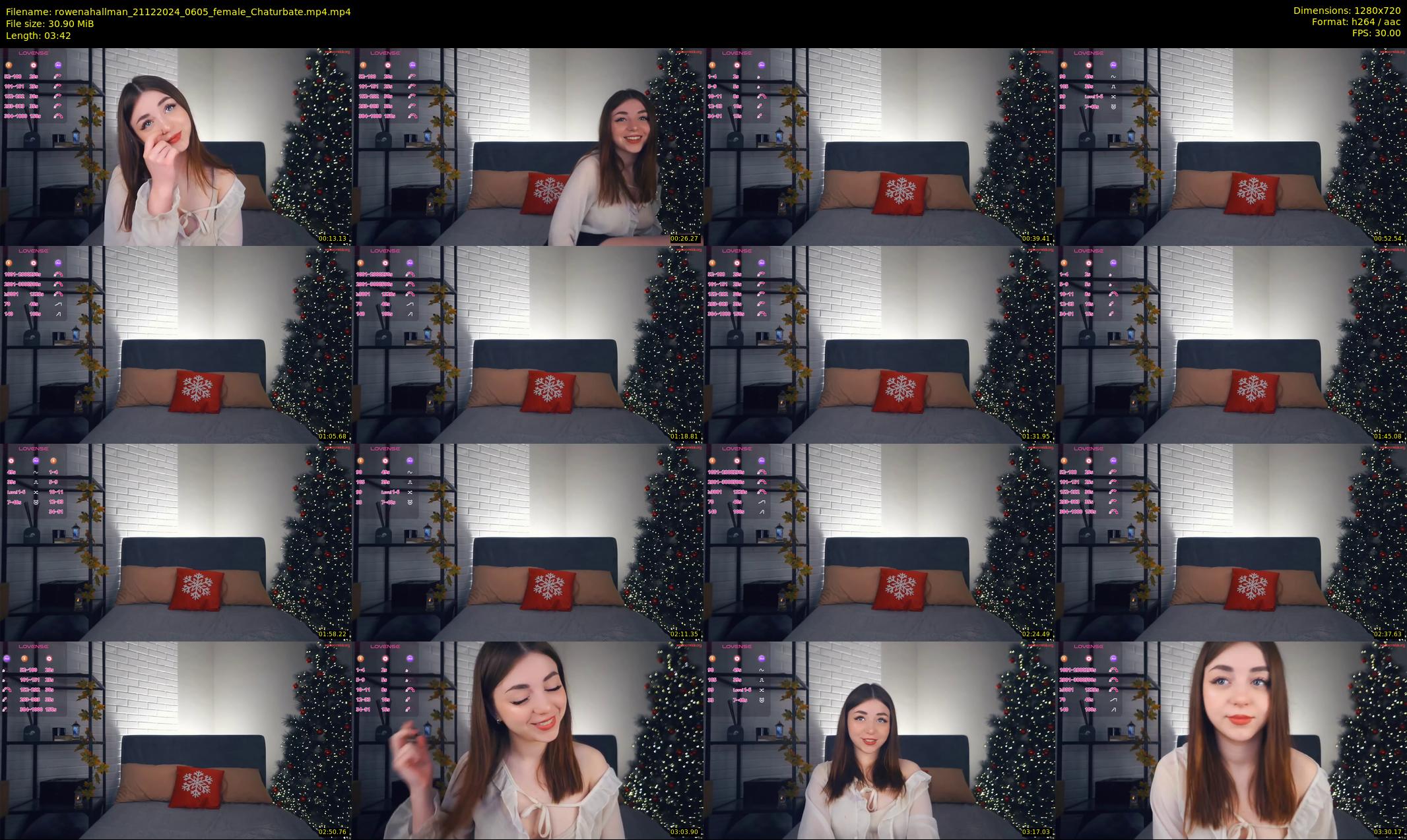 rowenahallman — 4 minute Chaturbate female cam show recording, 720p, Dec 21, 2024