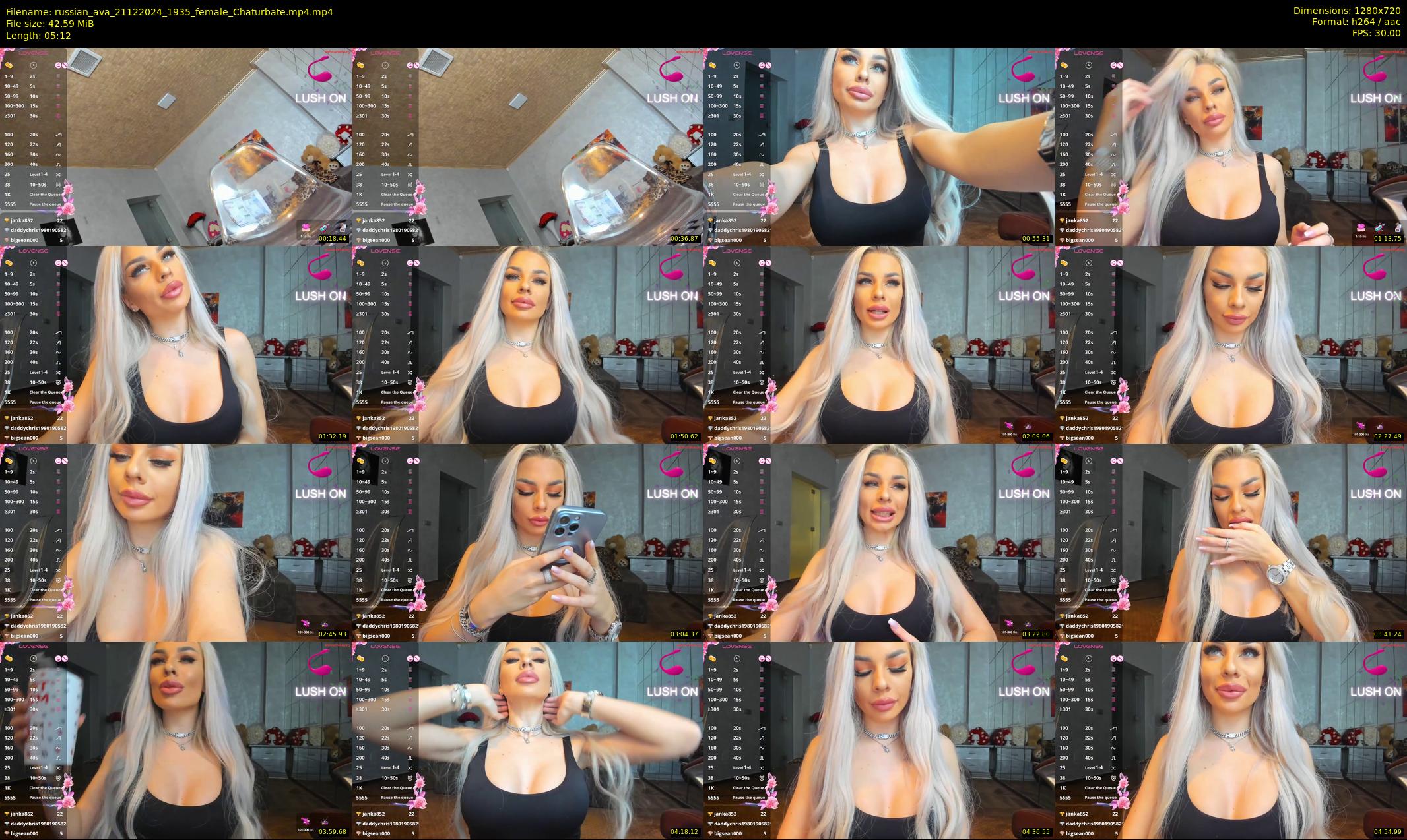 russian_ava — 6 minute Chaturbate female cam show recording, 720p, Dec 21, 2024