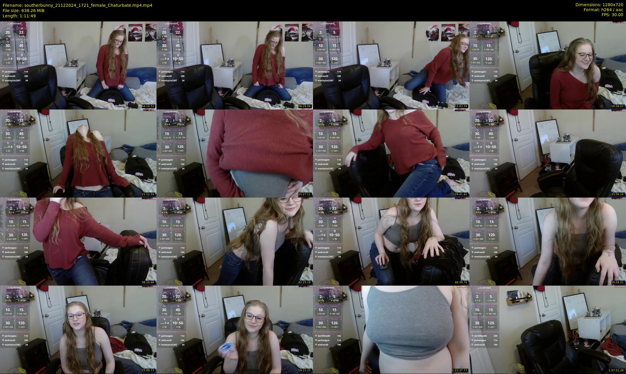 southerbunny — 72 minute Chaturbate female cam show recording, 720p, Dec 21, 2024