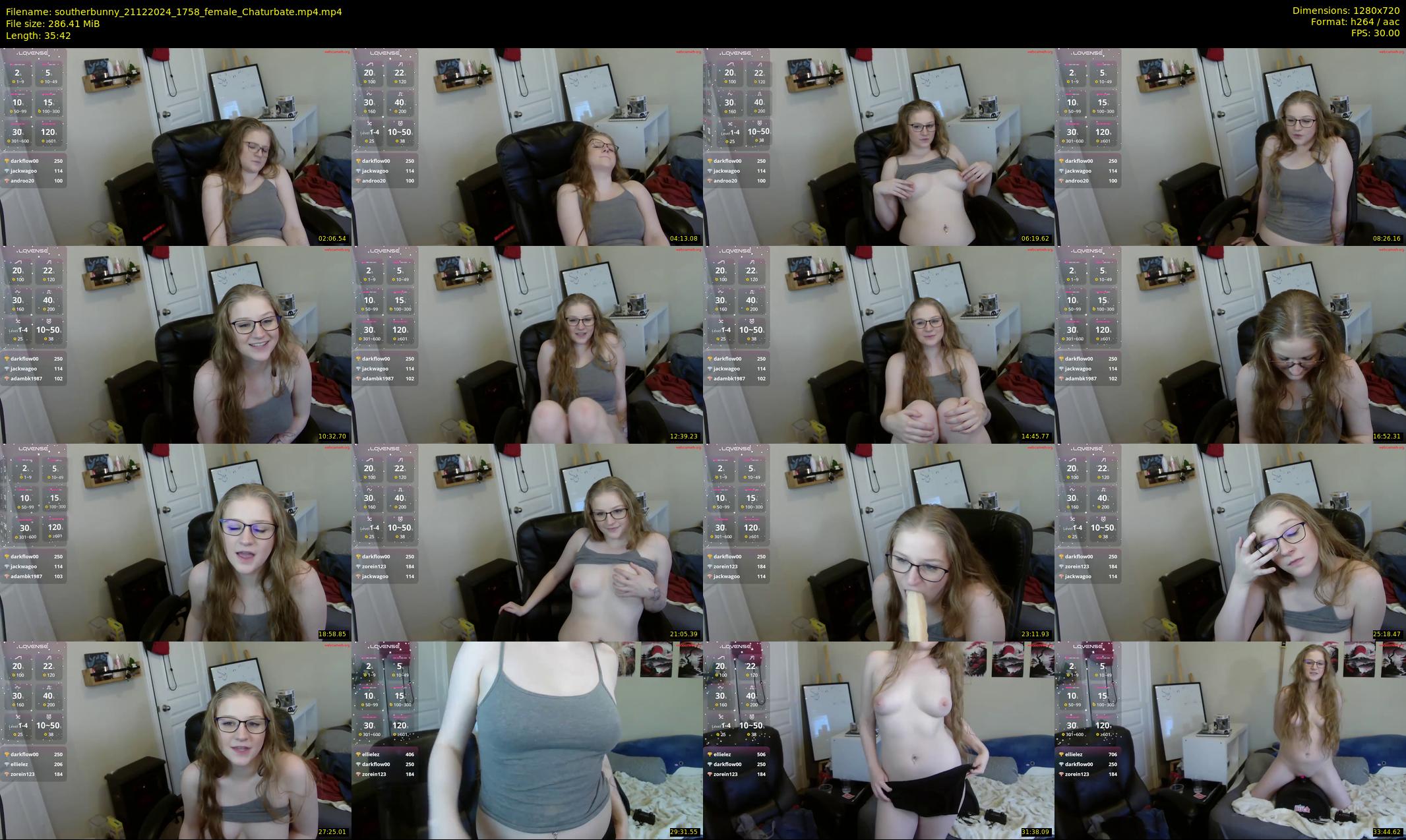 southerbunny — 36 minute Chaturbate female cam show recording, 720p, Dec 21, 2024