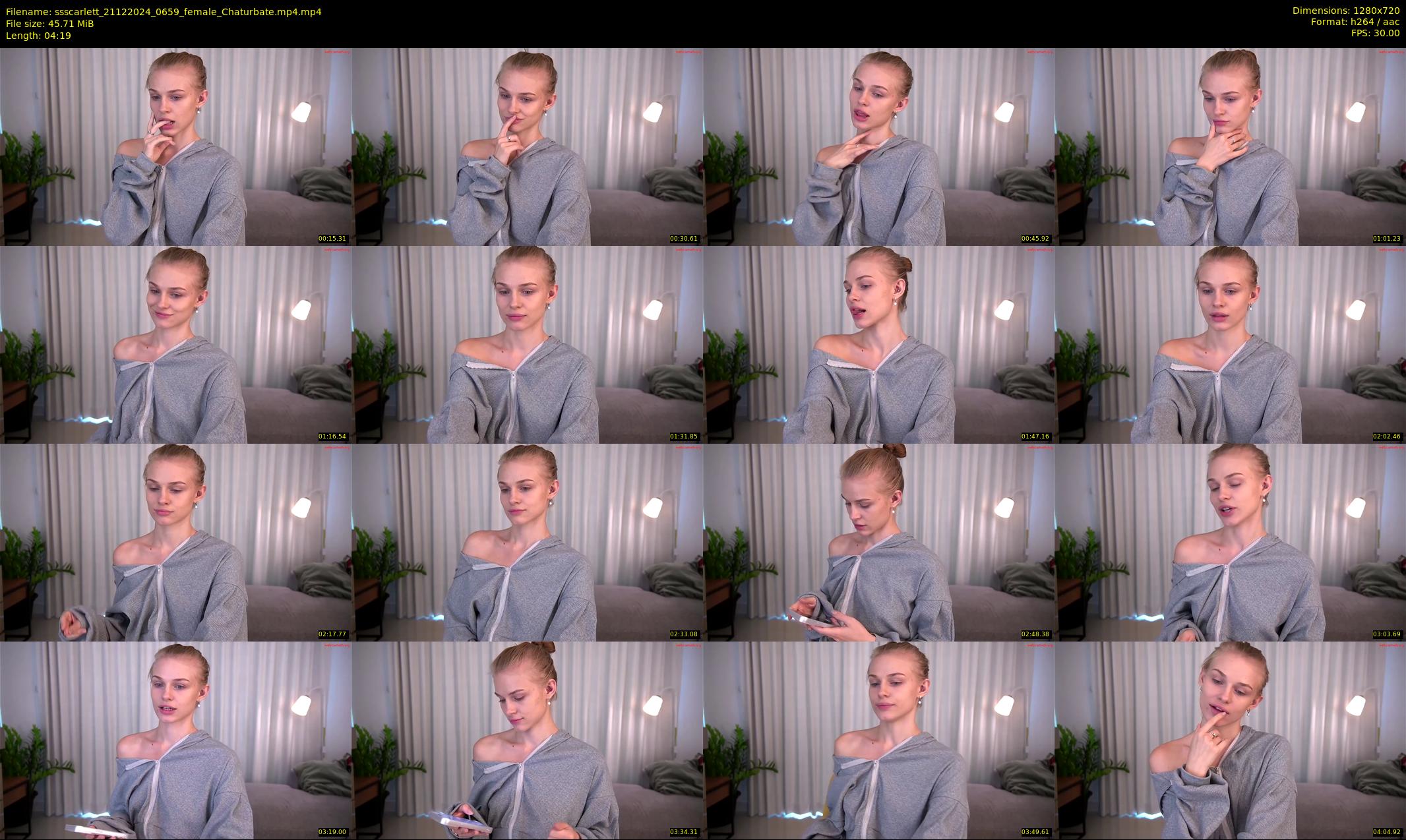 ssscarlett — 5 minute Chaturbate female cam show recording, 720p, Dec 21, 2024