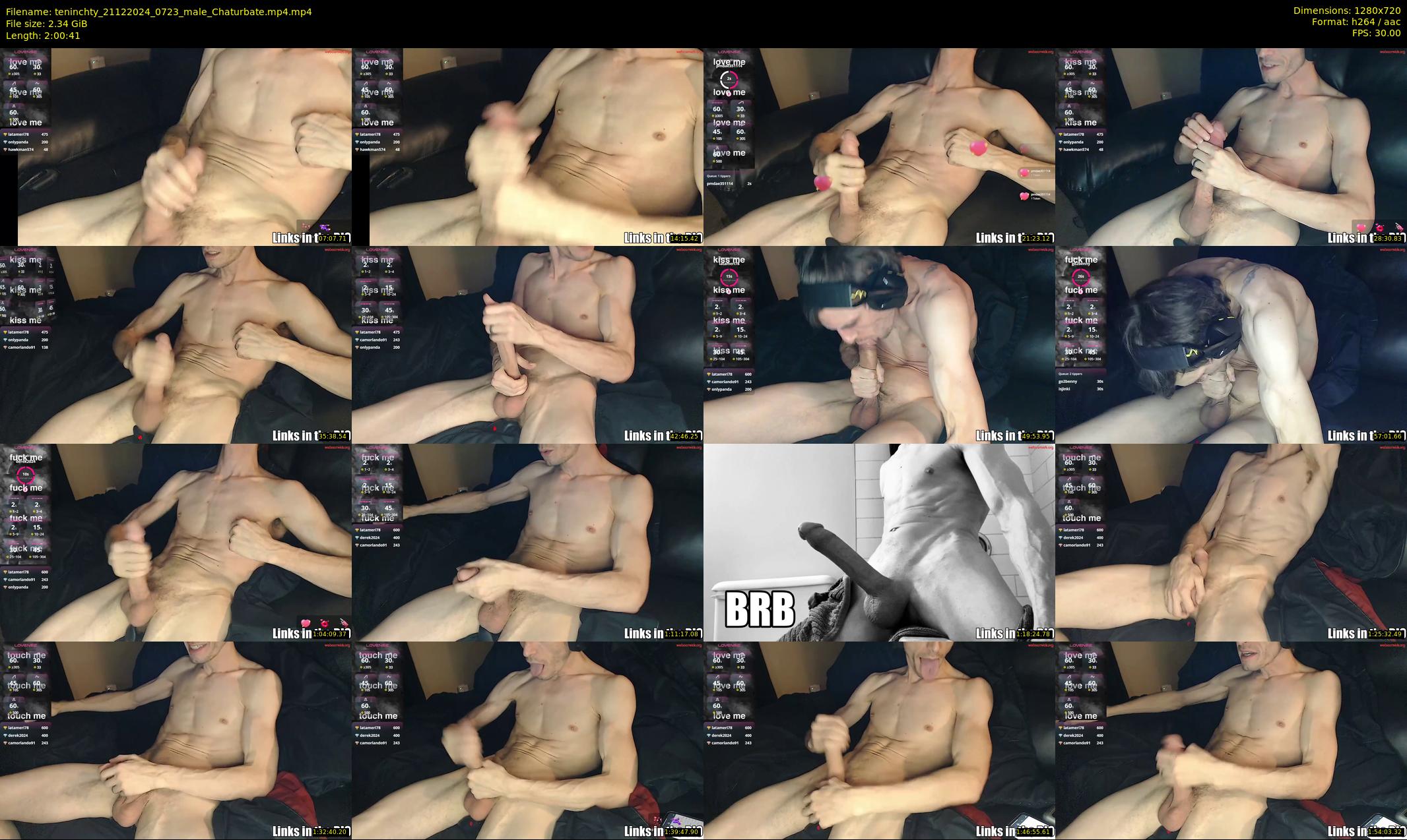 teninchty — 121 minute Chaturbate male cam show recording, 720p, Dec 21, 2024