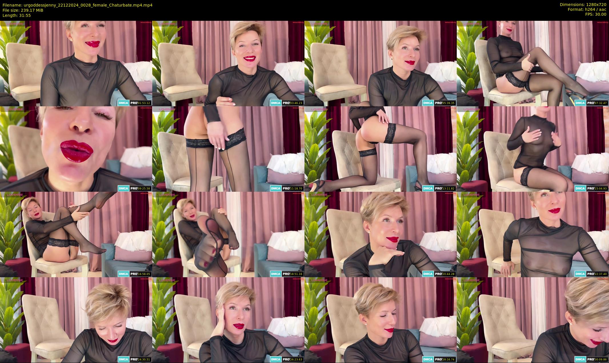 urgoddessjenny — 32 minute Chaturbate female cam show recording, 720p, Dec 22, 2024