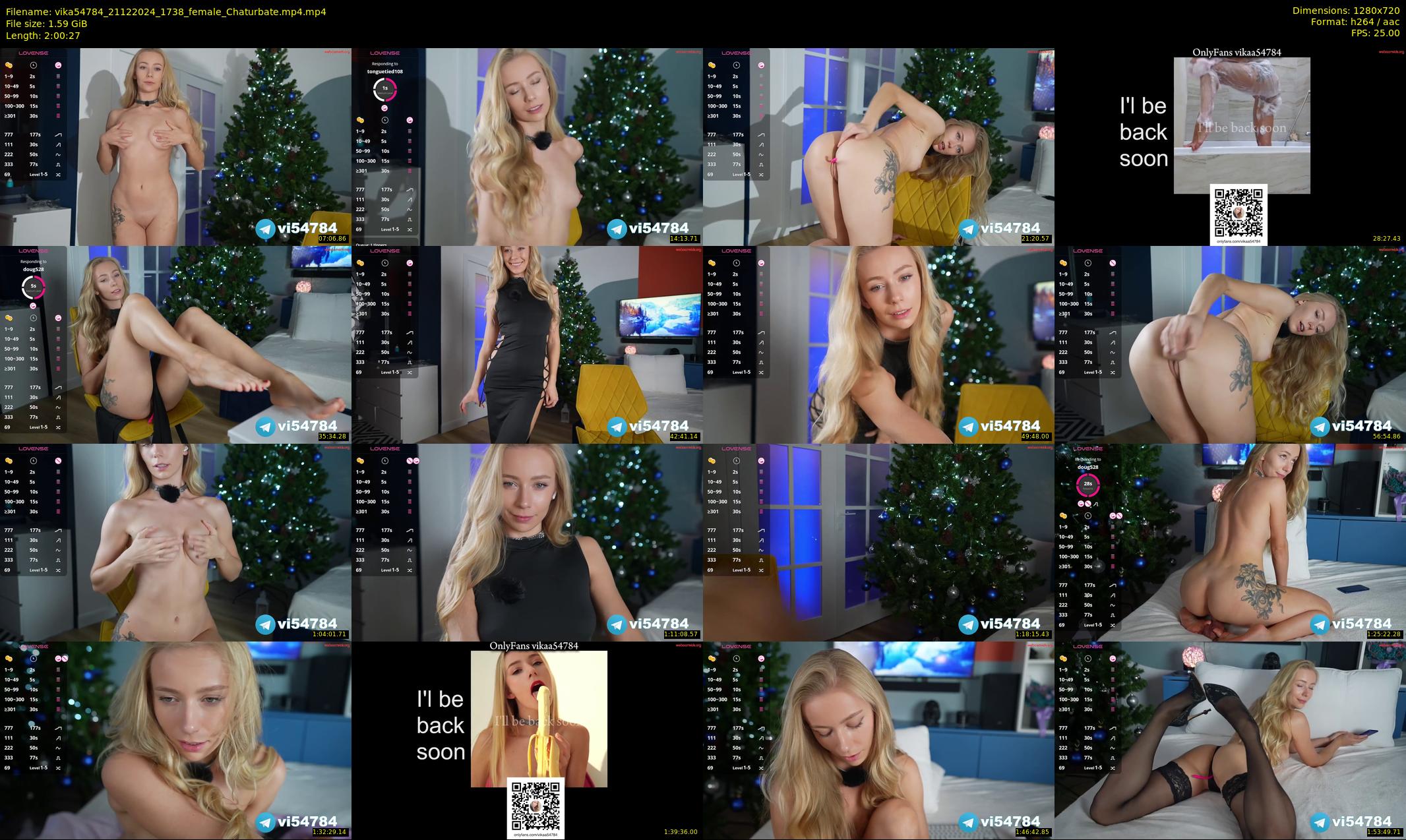 vika54784 — 121 minute Chaturbate female cam show recording, 720p, Dec 21, 2024