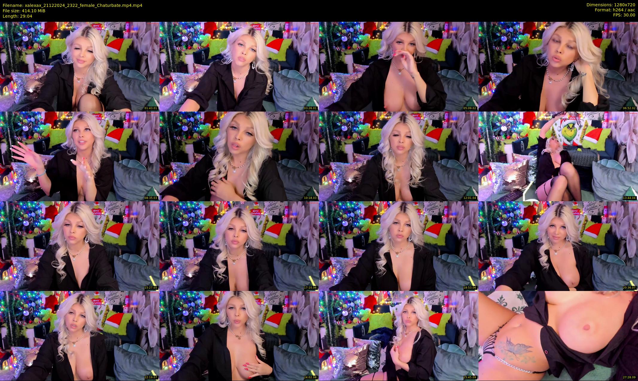 xalexax — 30 minute Chaturbate female cam show recording, 720p, Dec 21, 2024