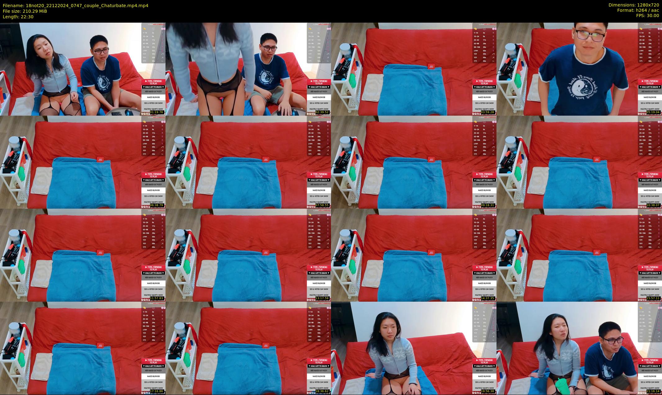 18not20 — 23 minute Chaturbate couple cam show recording, 720p, Dec 22, 2024