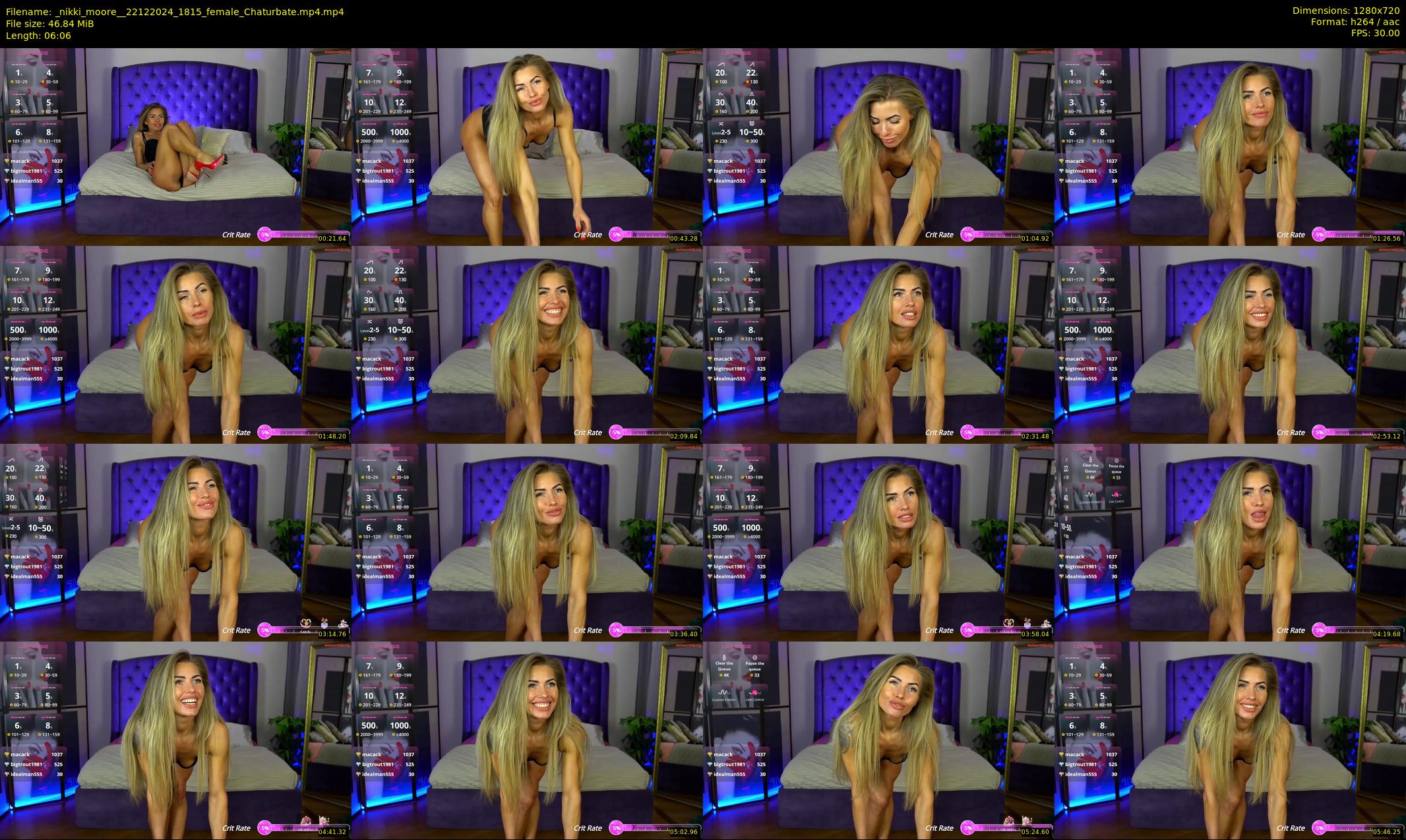 _nikki_moore_ — 7 minute Chaturbate female cam show recording, 720p, Dec 22, 2024