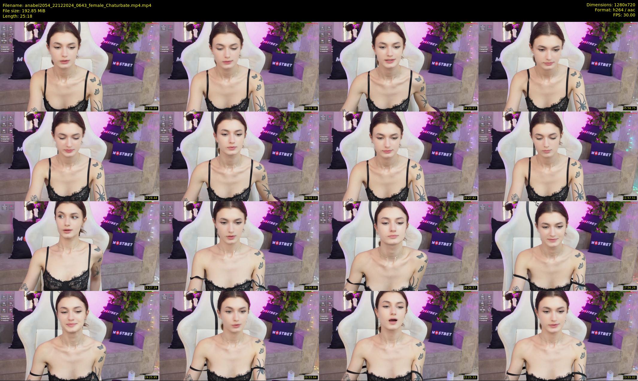 anabel2054 — 26 minute Chaturbate female cam show recording, 720p, Dec 22, 2024